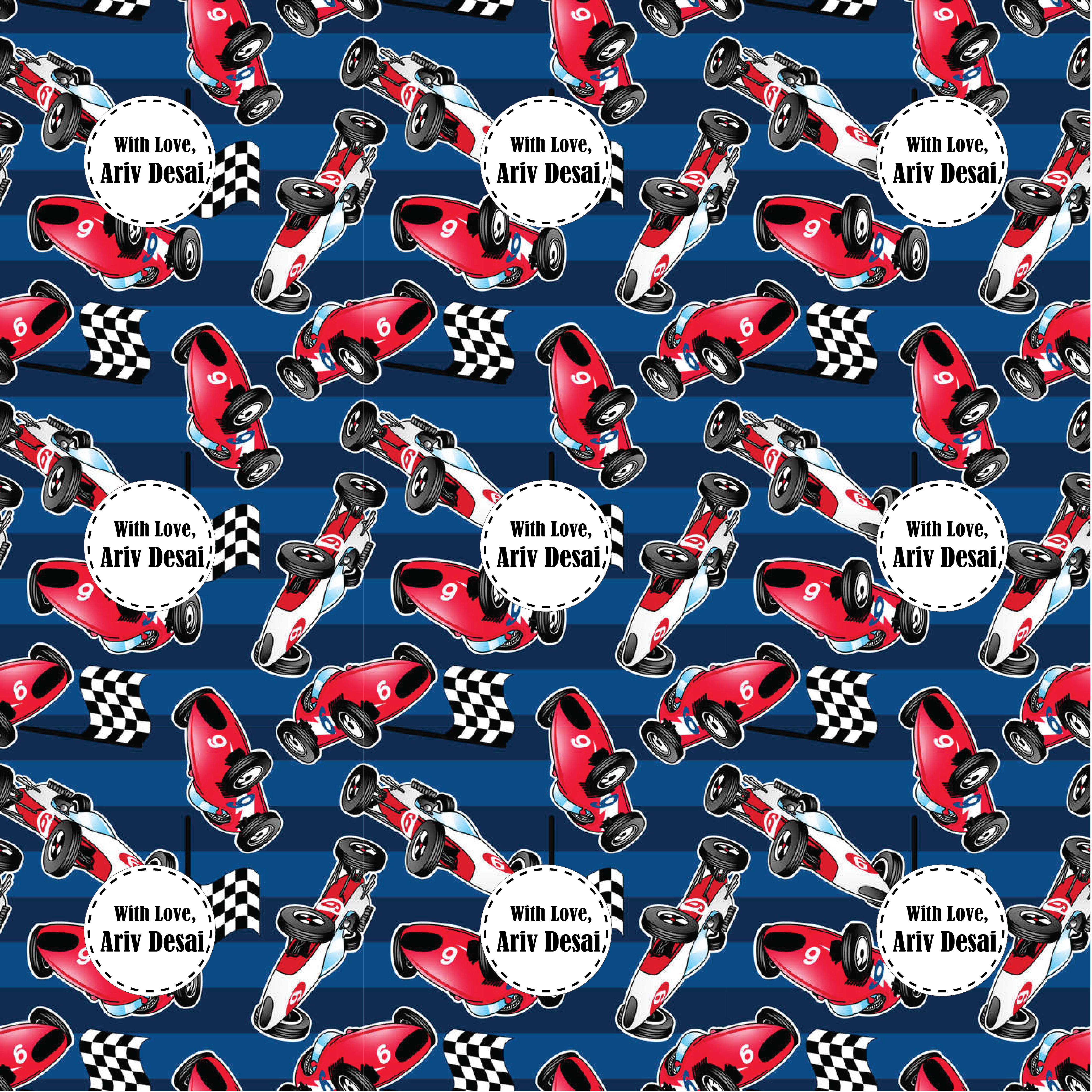 Gift Wrapping  Paper -Red Racer
