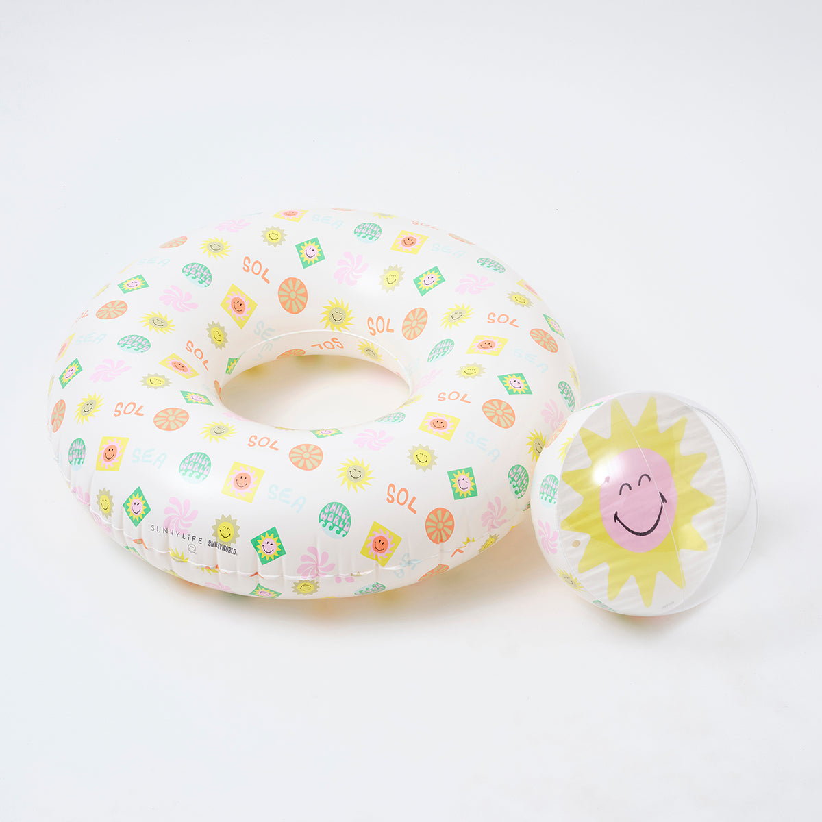 Pool Ring & Ball Set SMILEY World Sol Sea - Totdot