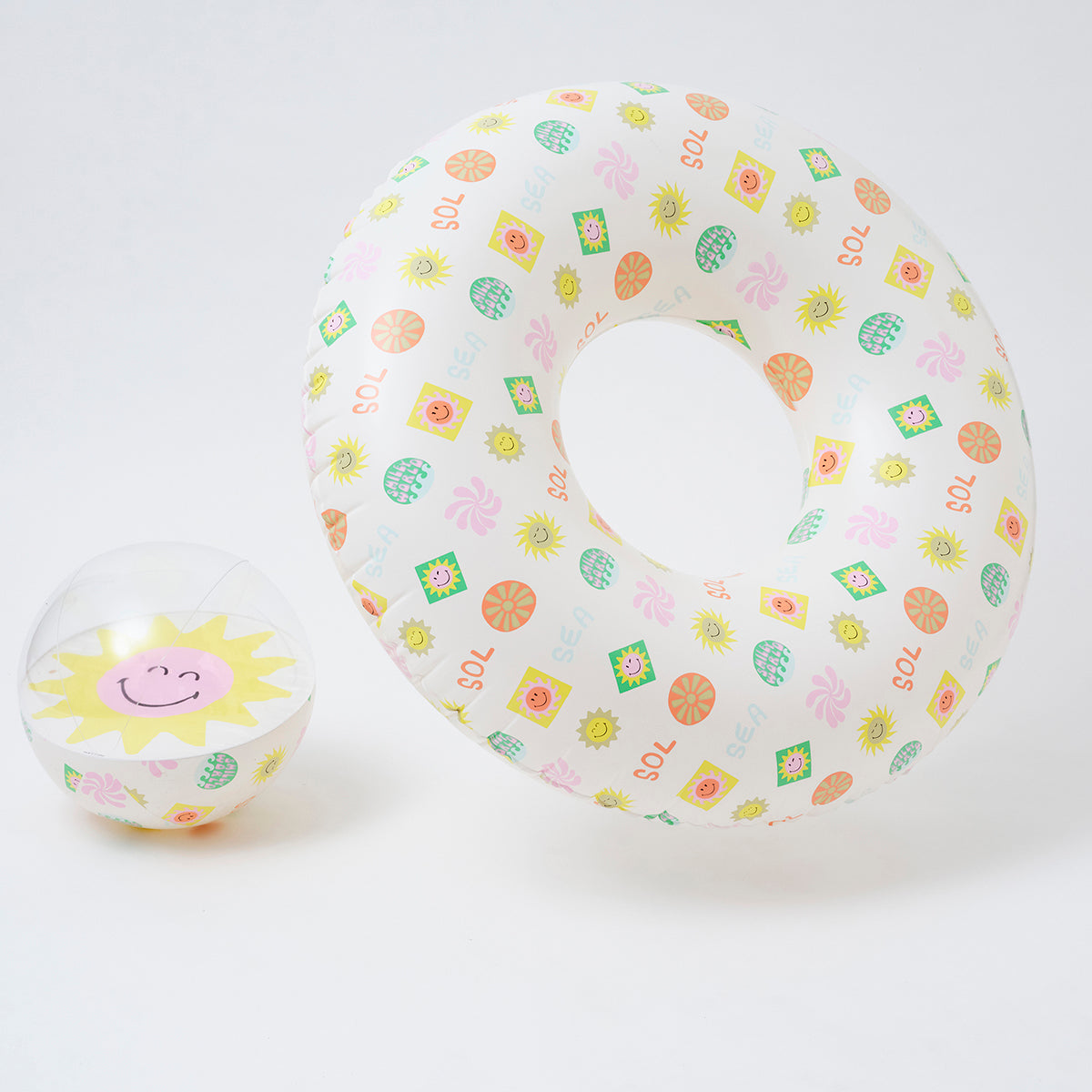 Pool Ring & Ball Set SMILEY World Sol Sea - Totdot