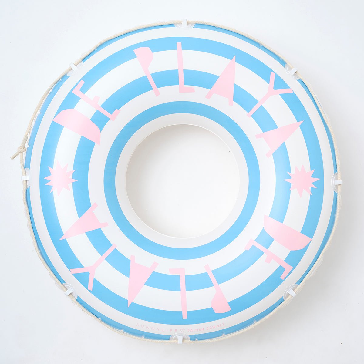 Retro Pool Ring De Playa Stripe