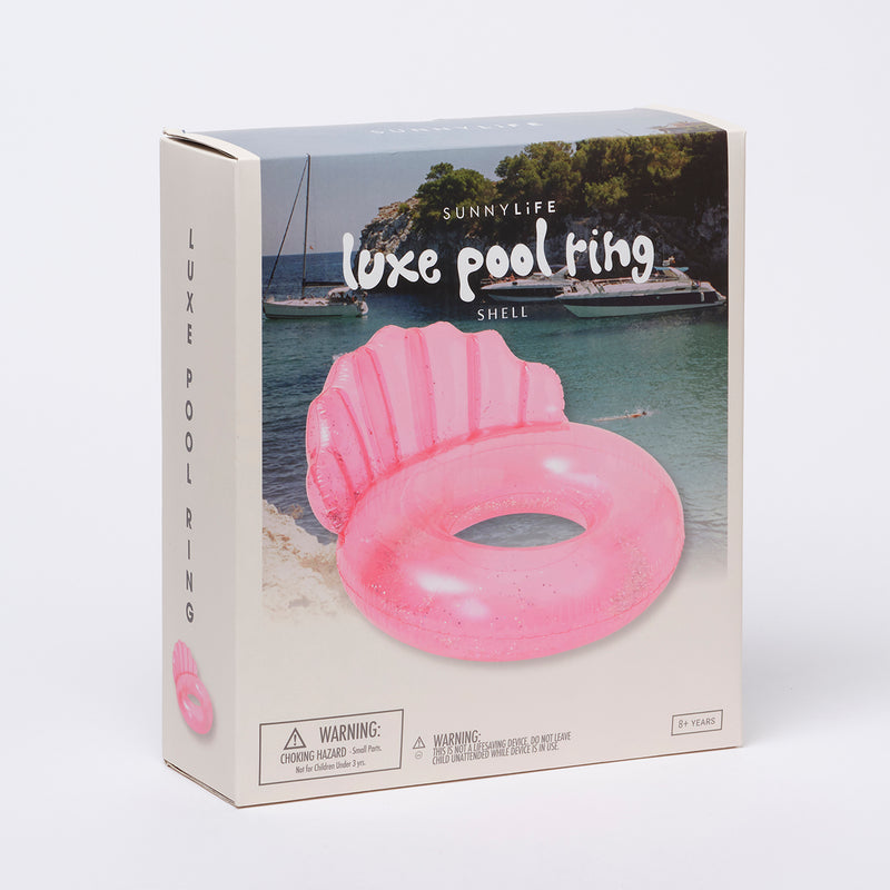 Luxe Pool Ring Shell Bubblegum