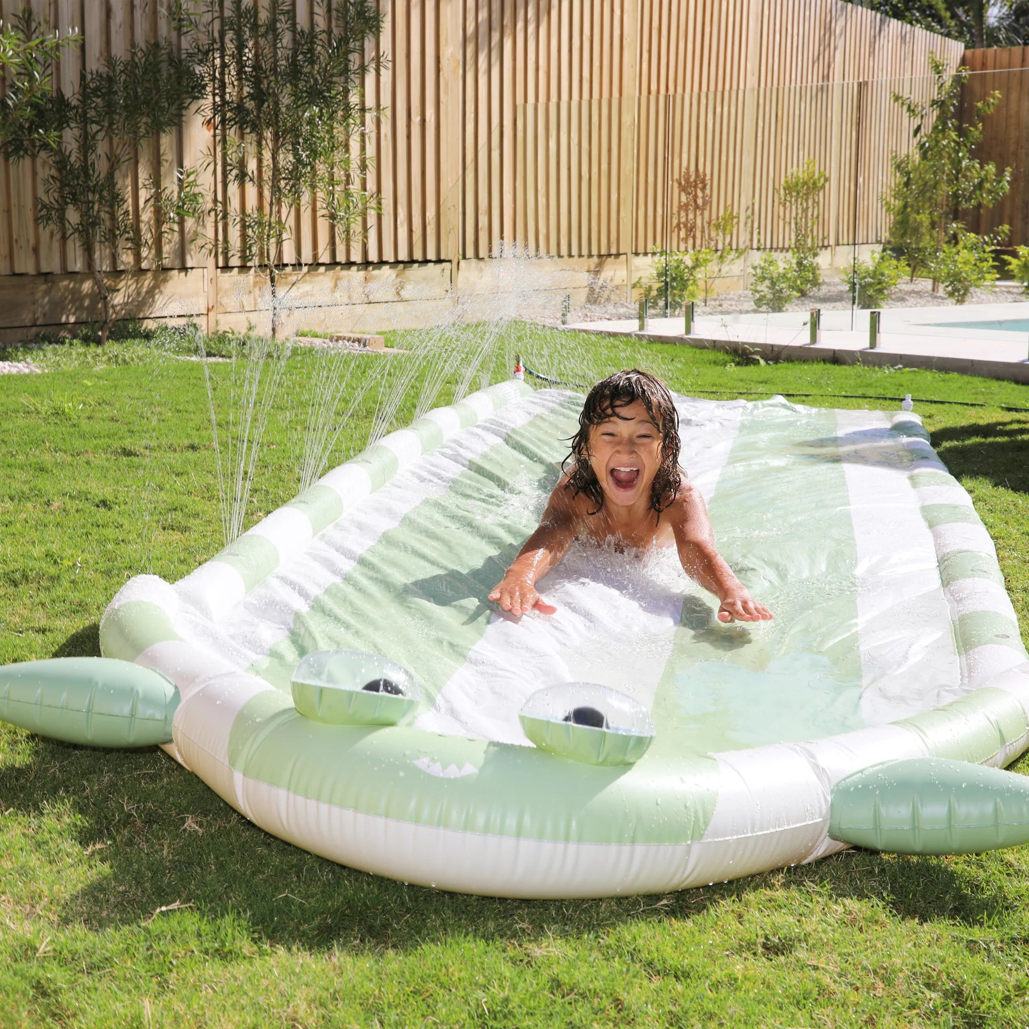 Slip and Slide Shark Tribe Khaki - Totdot