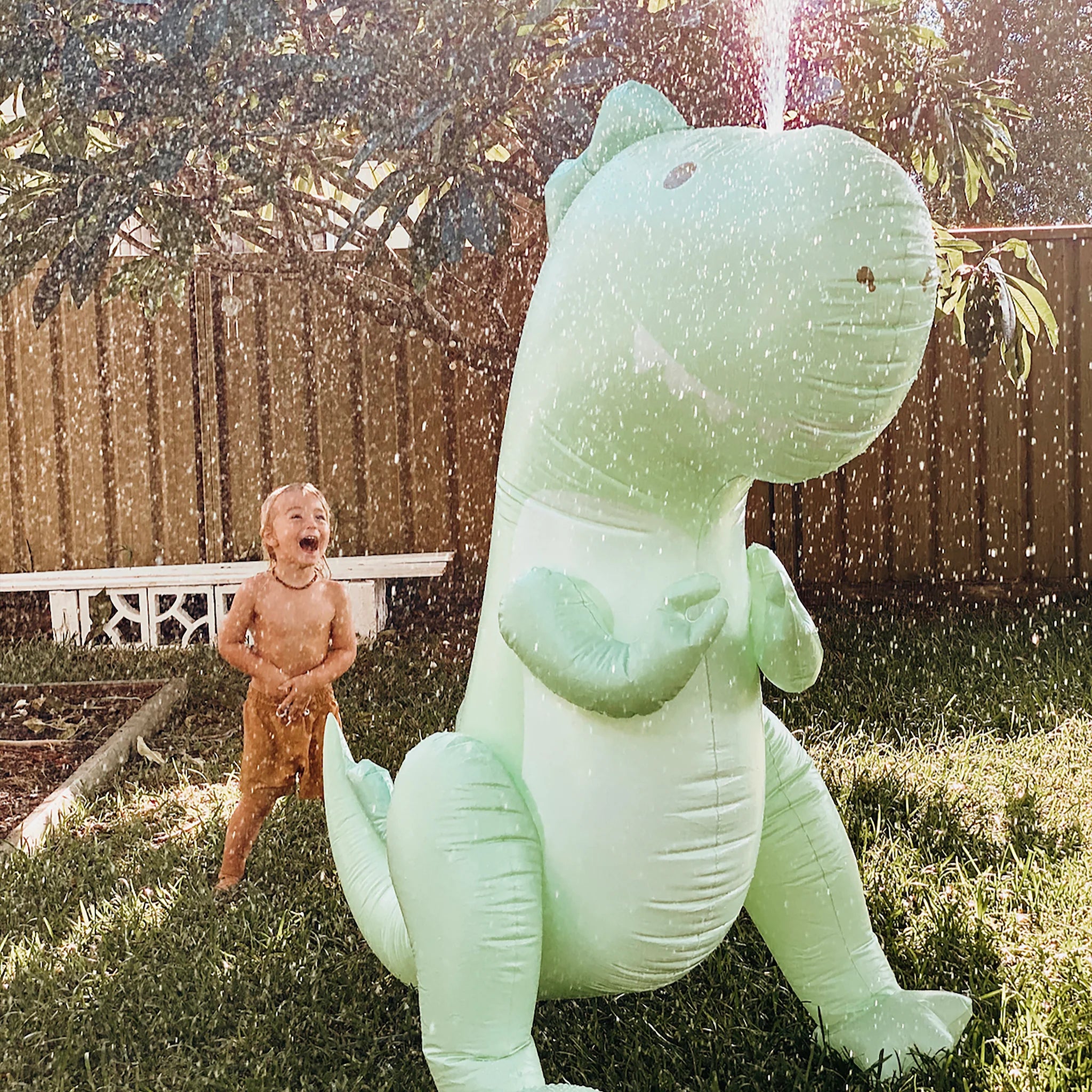 Inflatable Giant Sprinkler Surfing Dino Sunnylife Australia