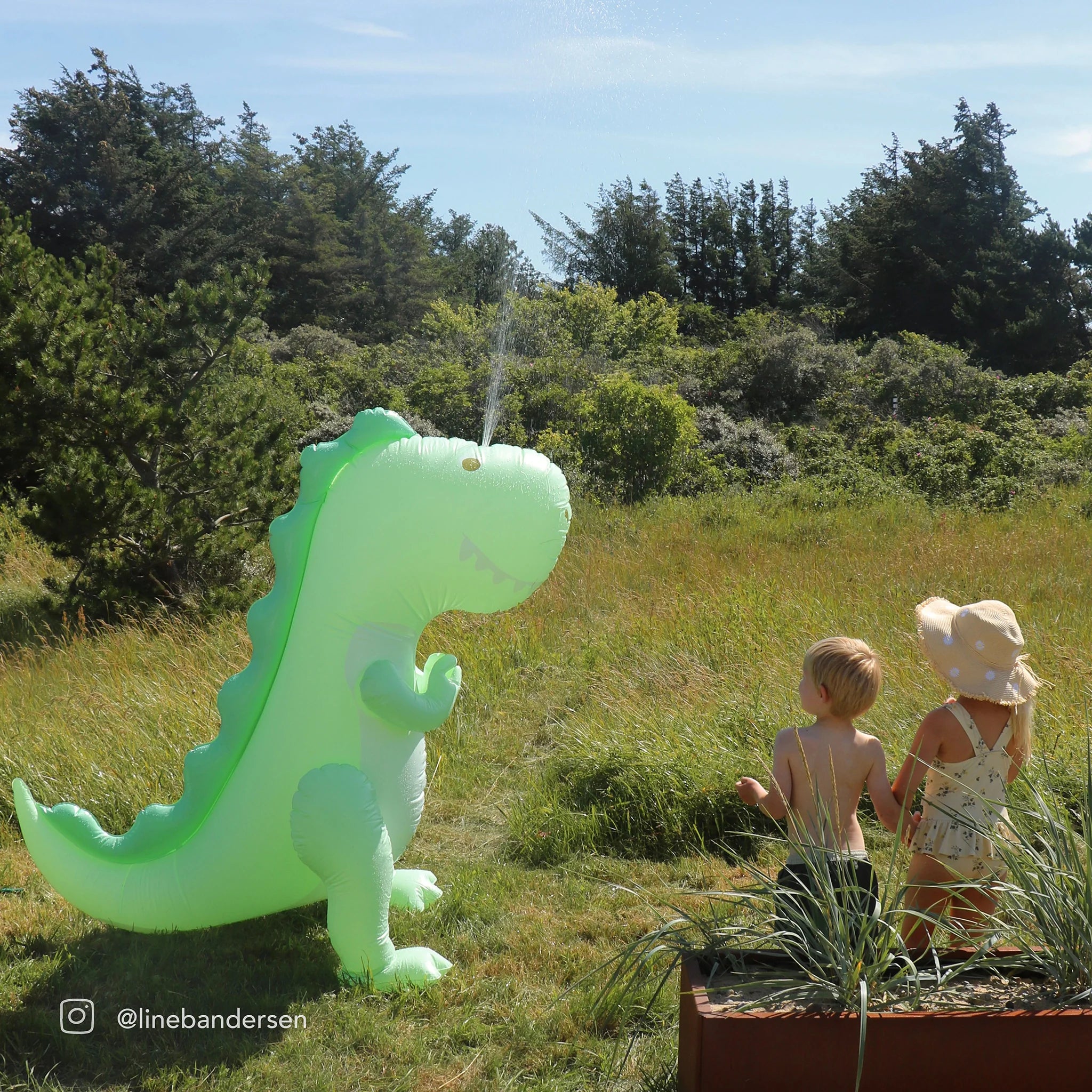 Inflatable Giant Sprinkler Surfing Dino Sunnylife Australia