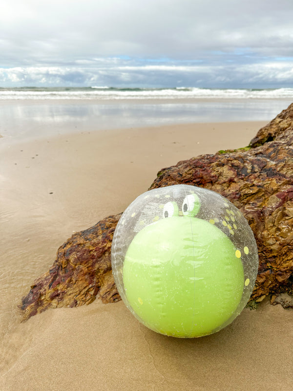 3D Inflatable Beach Ball Cookie the Croc Light Khaki - Totdot