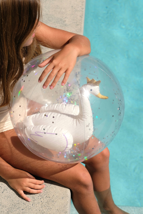 3D Inflatable Beach Ball Princess Swan Multi - Totdot