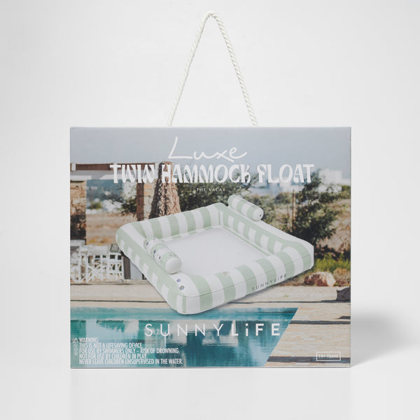 Luxe Twin Vintage Lie-On Float The Vacay Stone Stripe