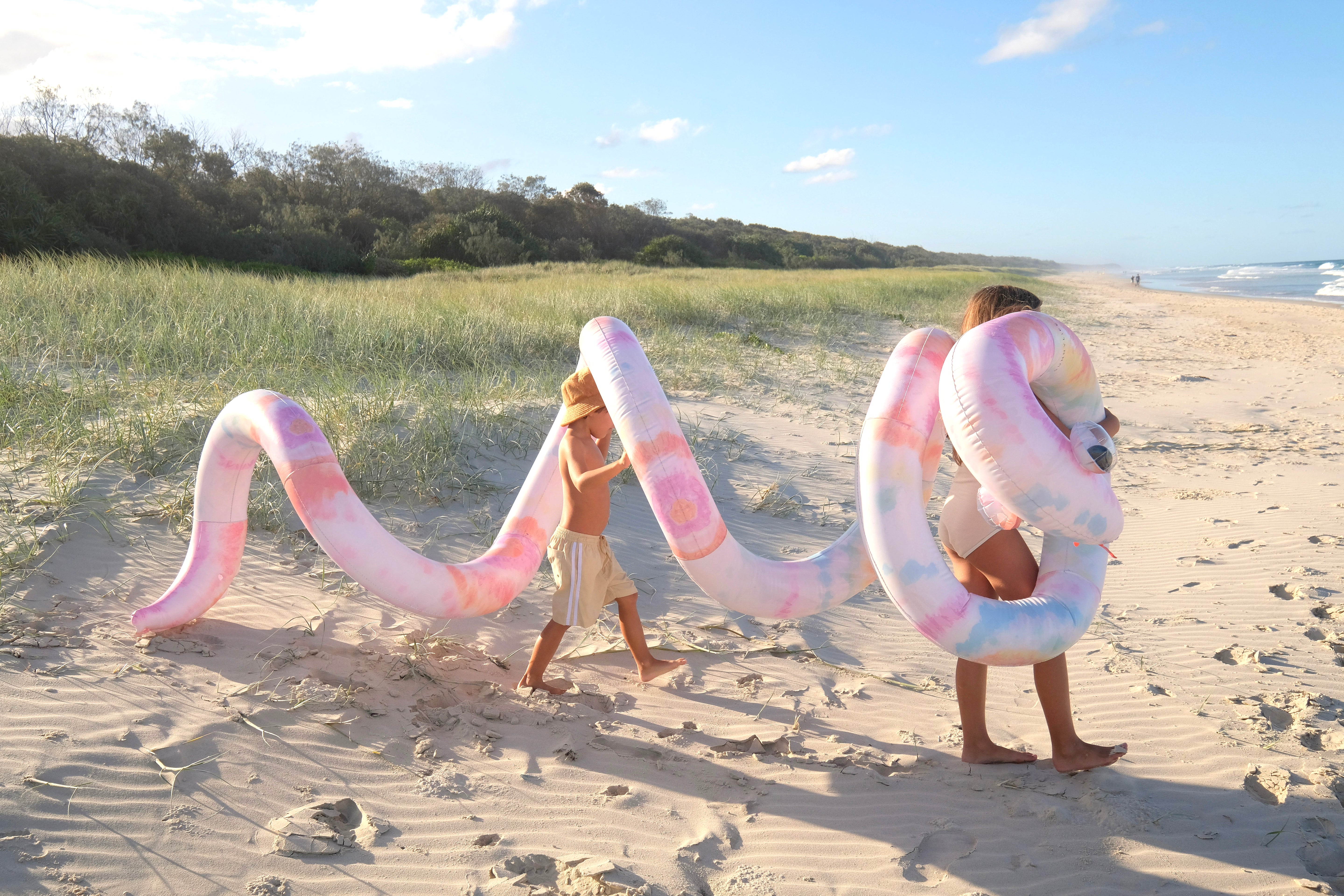 Giant Inflatable Noodle Snake Tie Dye - Totdot