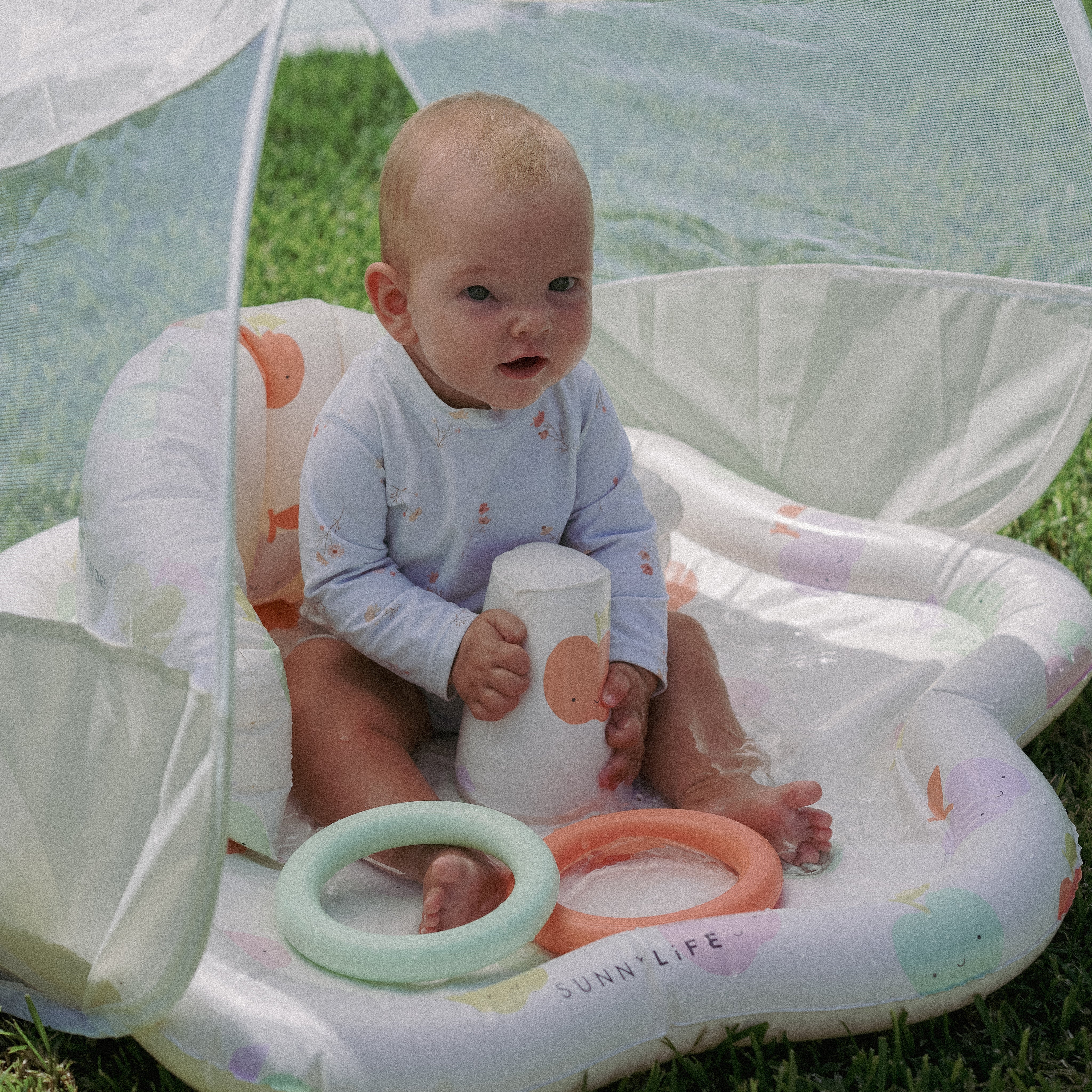 Baby Playmat with Shade Apple Sorbet Multi - Totdot