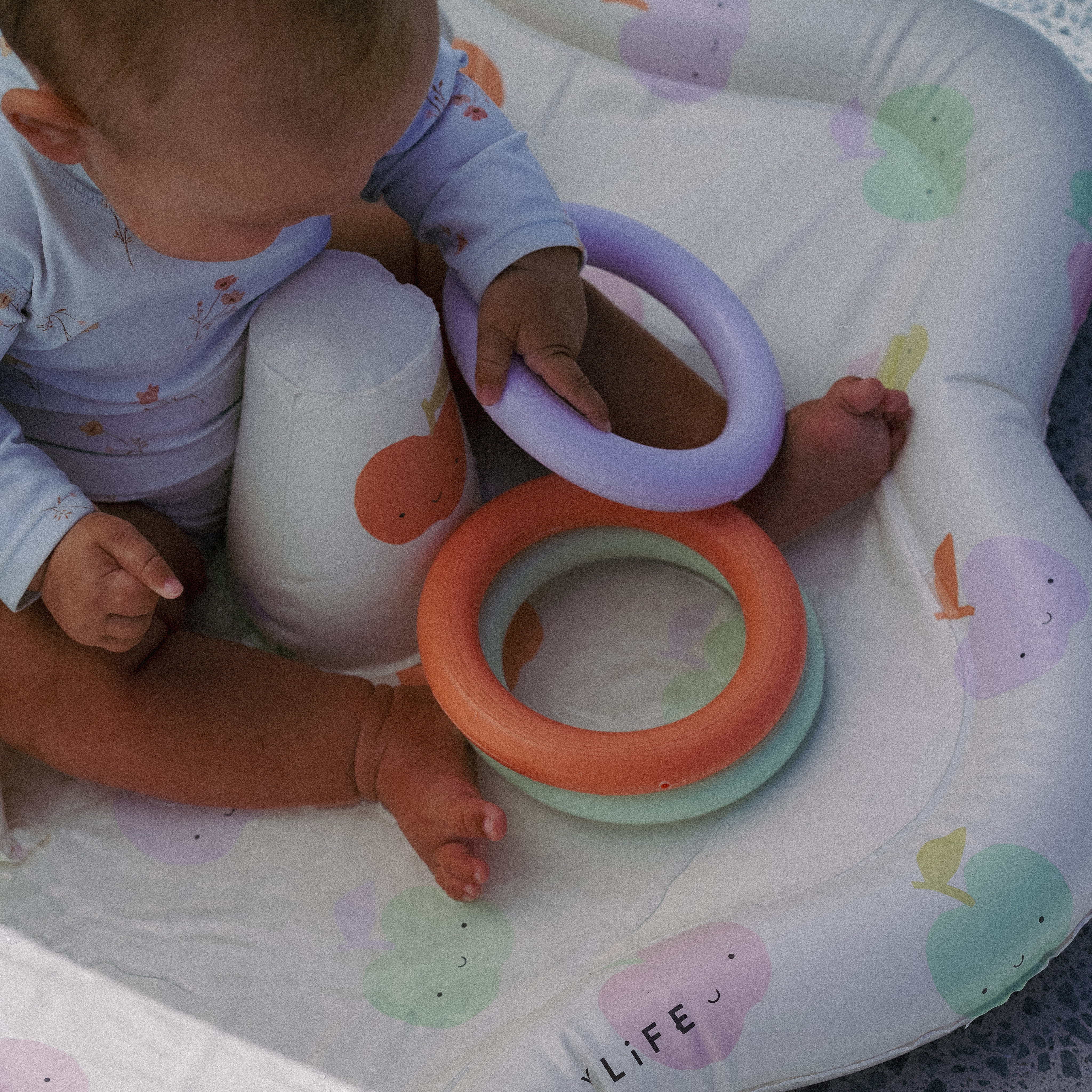 Baby Playmat with Shade Apple Sorbet Multi - Totdot