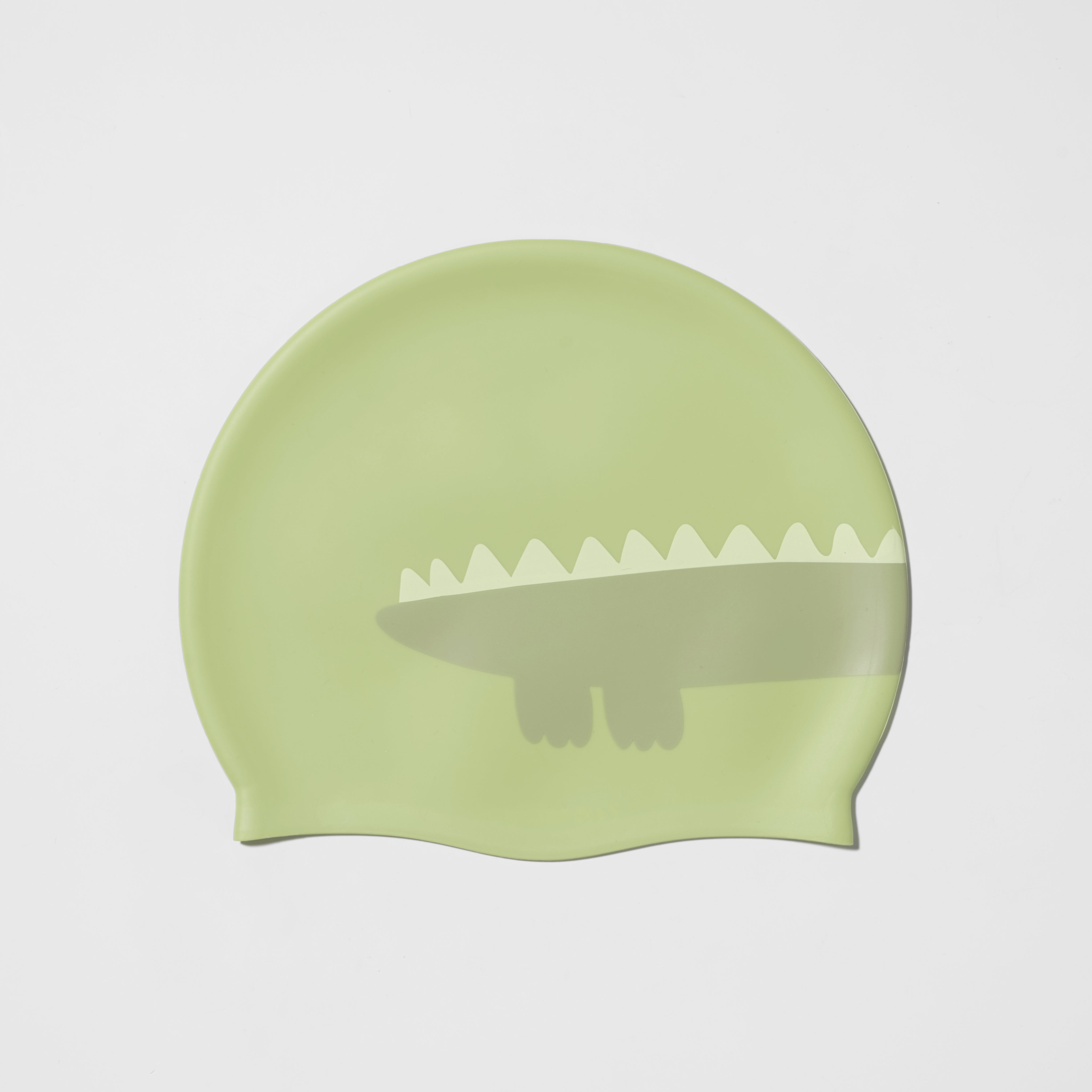 Kids Swimming Cap Cookie the Croc Light Khaki - Totdot