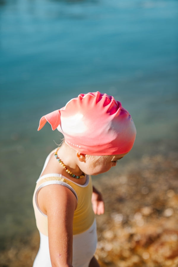 Kids Swimming Cap Melody the Mermaid Pink