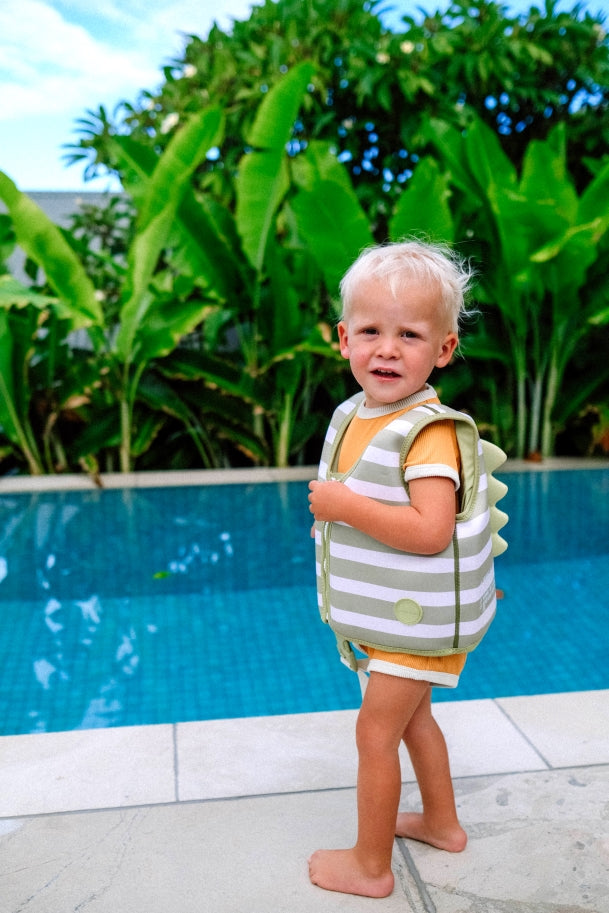 Kids Swim Vest  Into the Wild Khaki - Totdot