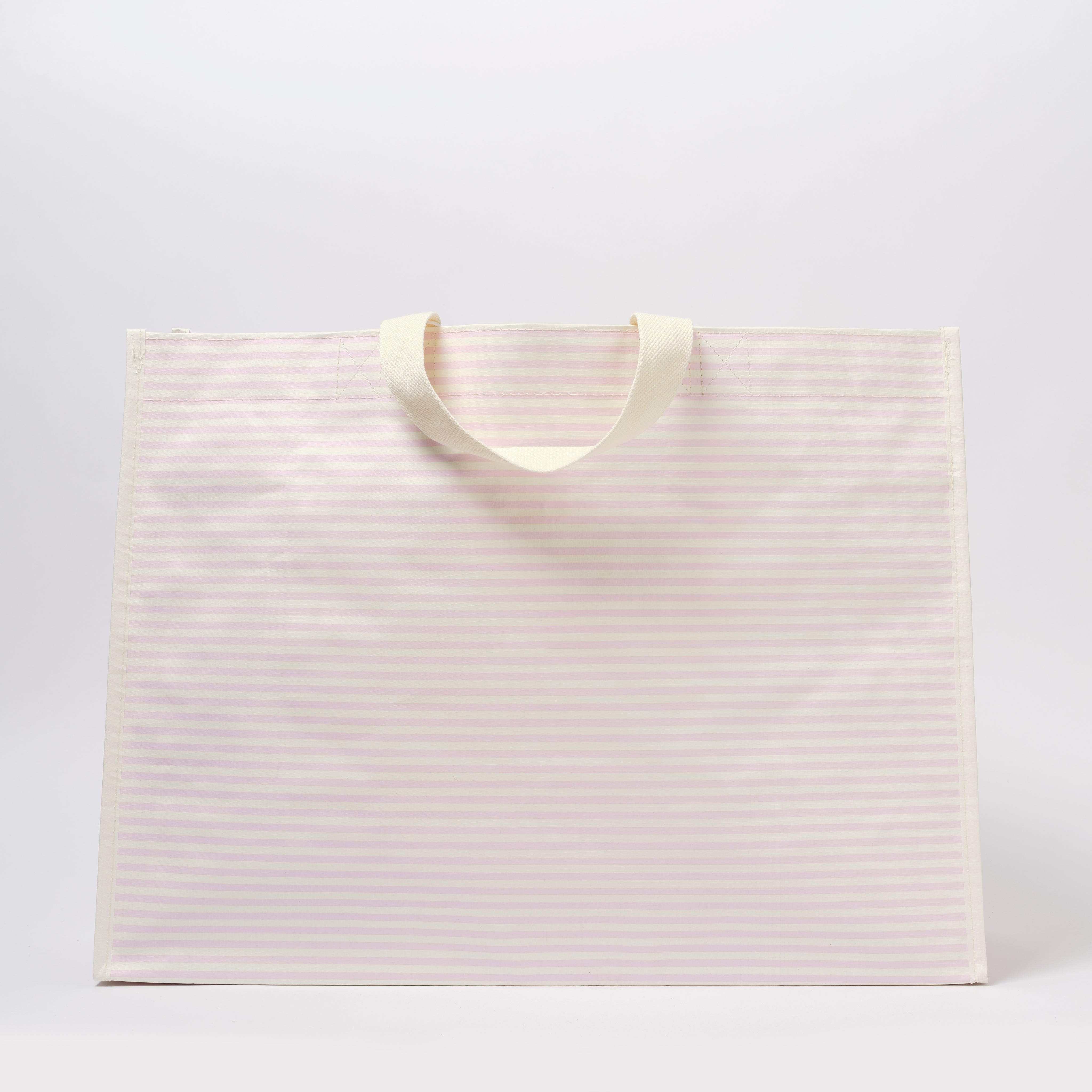 Carryall Beach Bag Lazy Days Pink Stripe