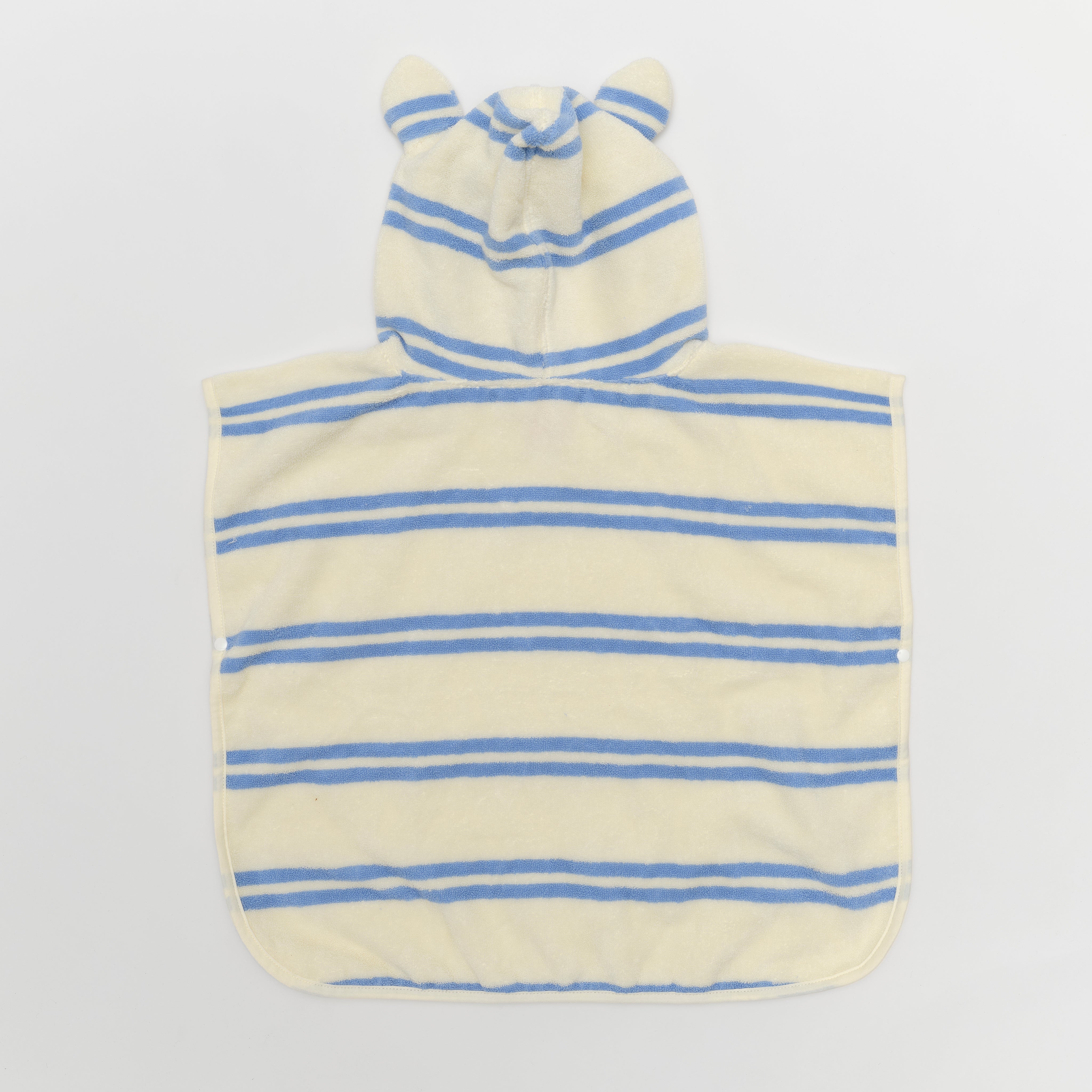 Kids Character Hooded Towel Sid the Seagull Blue Stripe