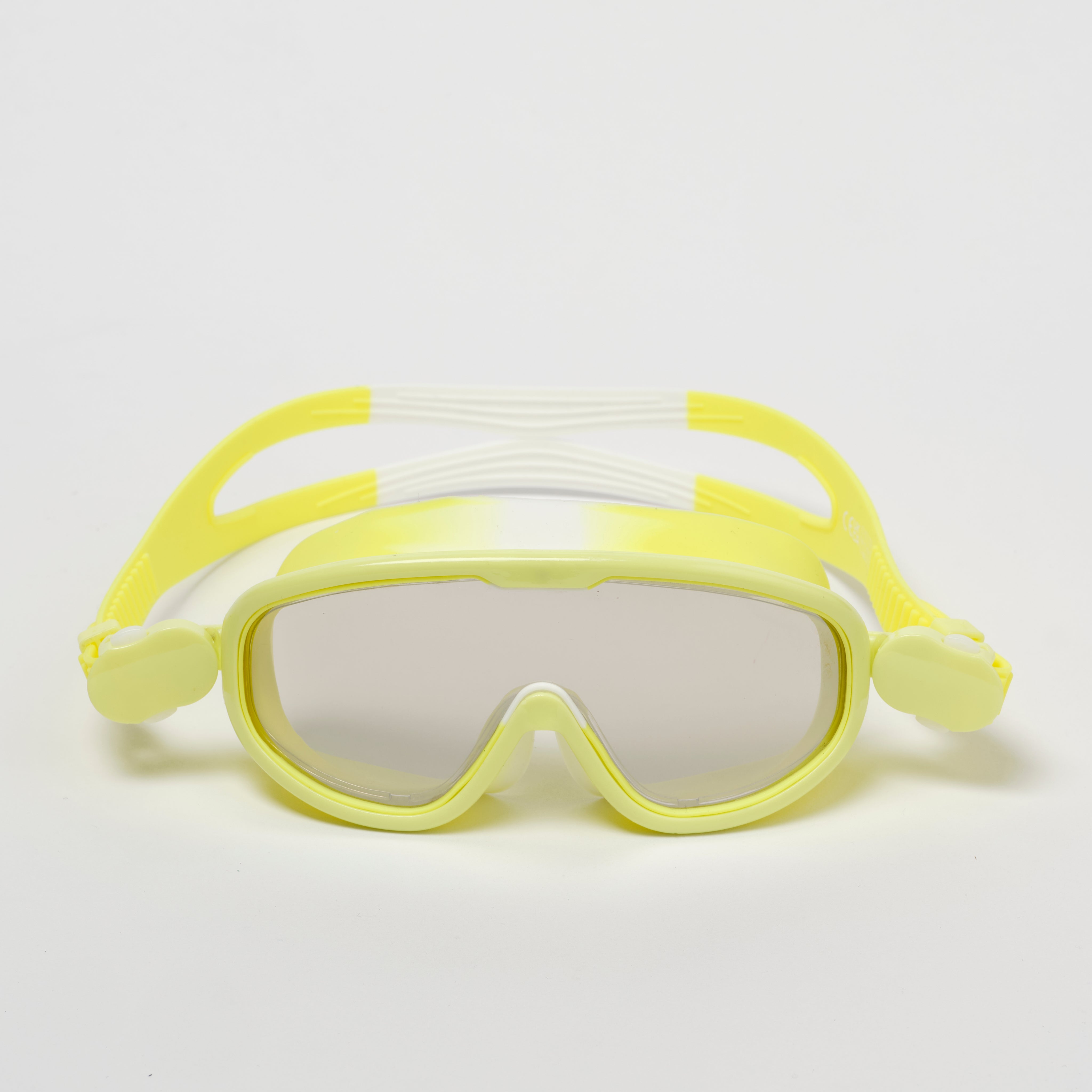 Kids Swim Mask Salty the Shark Neon Yellow