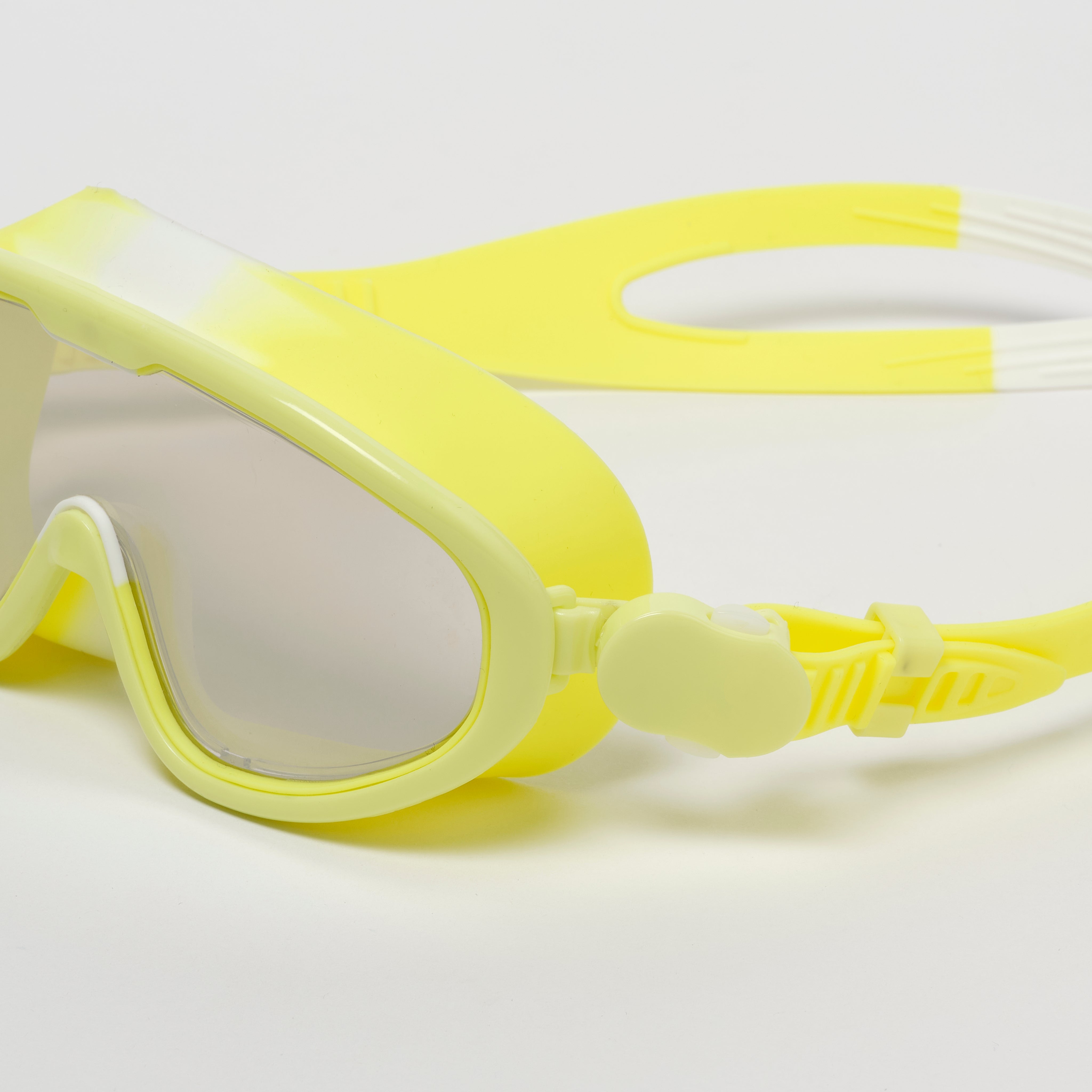 Kids Swim Mask Salty the Shark Neon Yellow