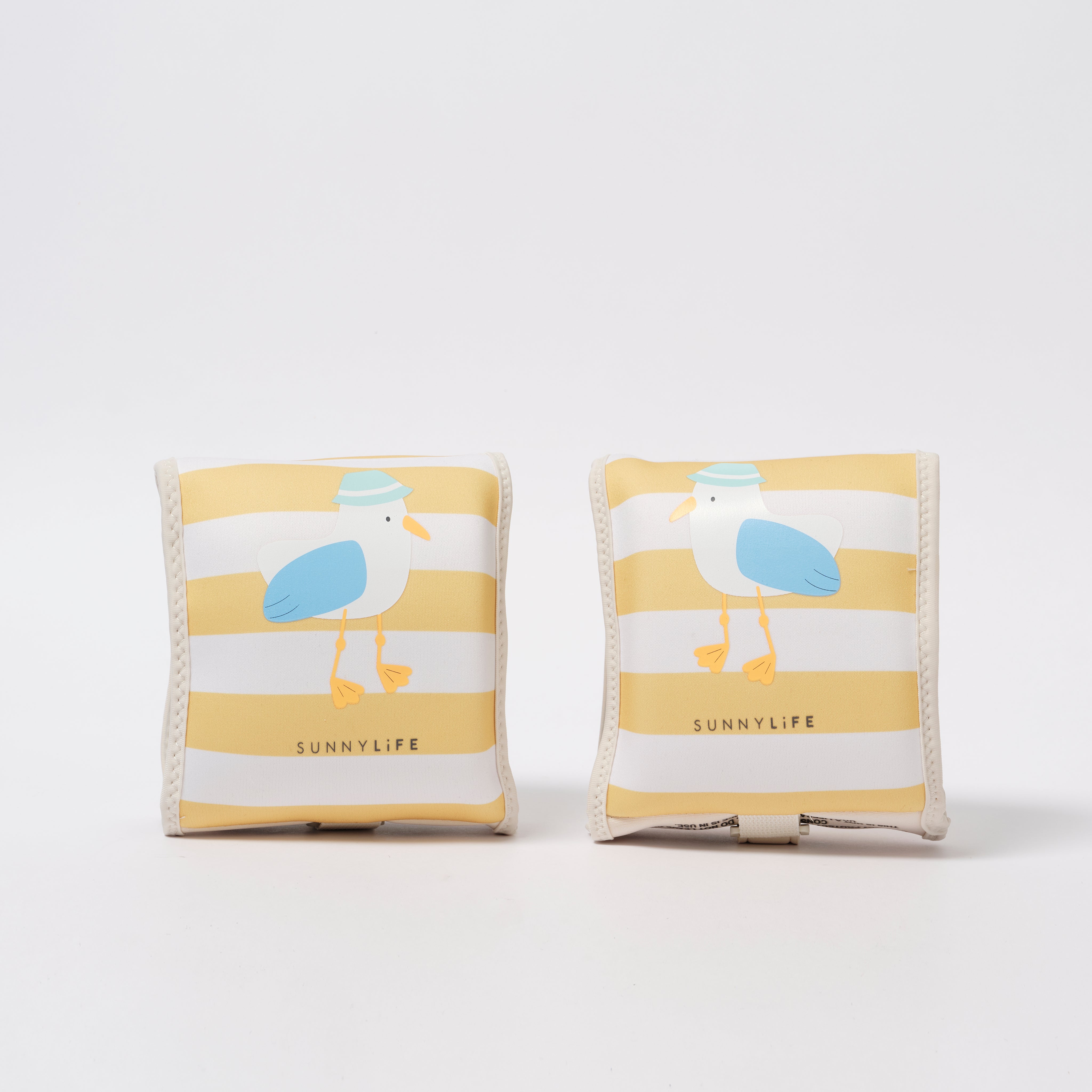 Kids Arm Band Floaties Sid the Seagull Mustard Stripe