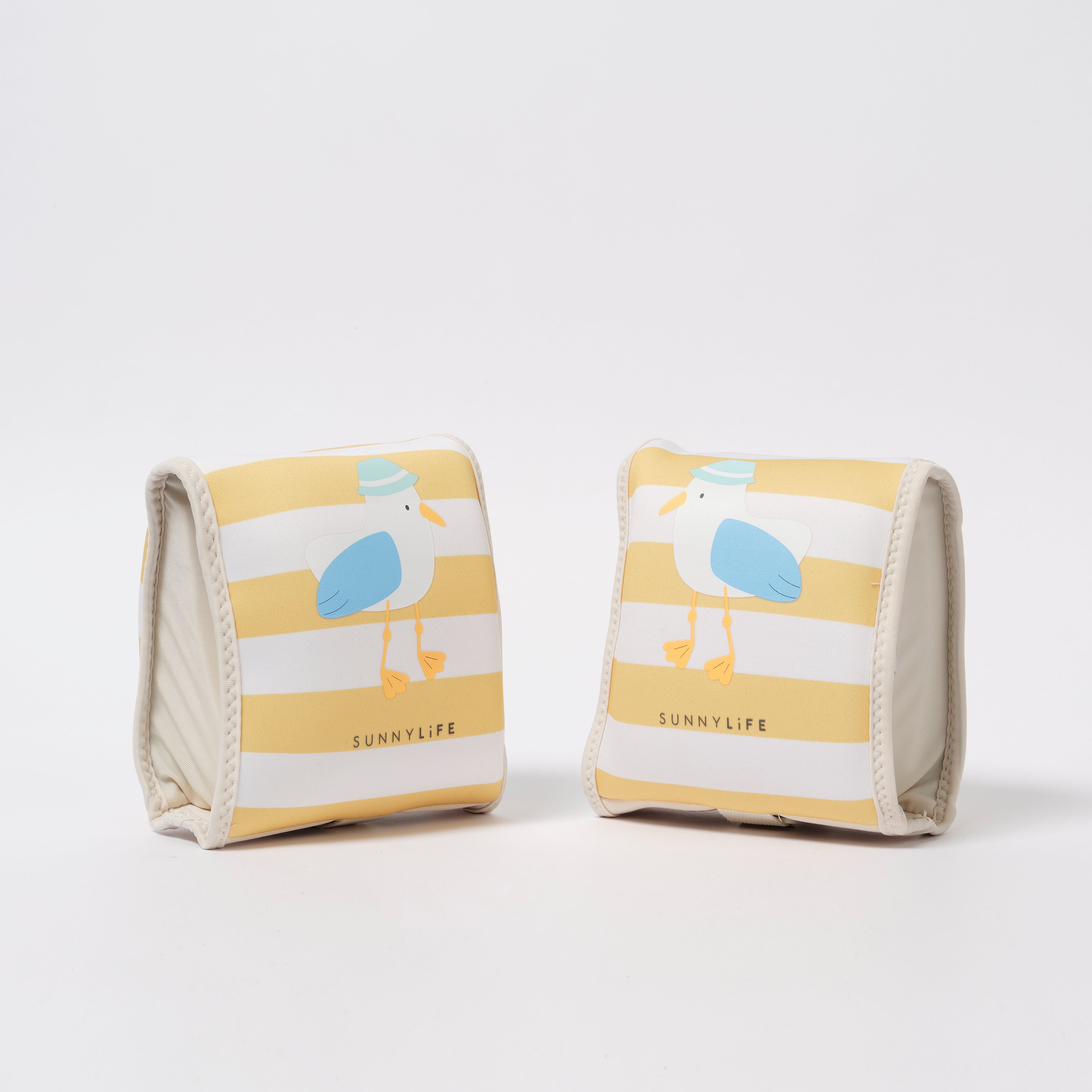 Kids Arm Band Floaties Sid the Seagull Mustard Stripe