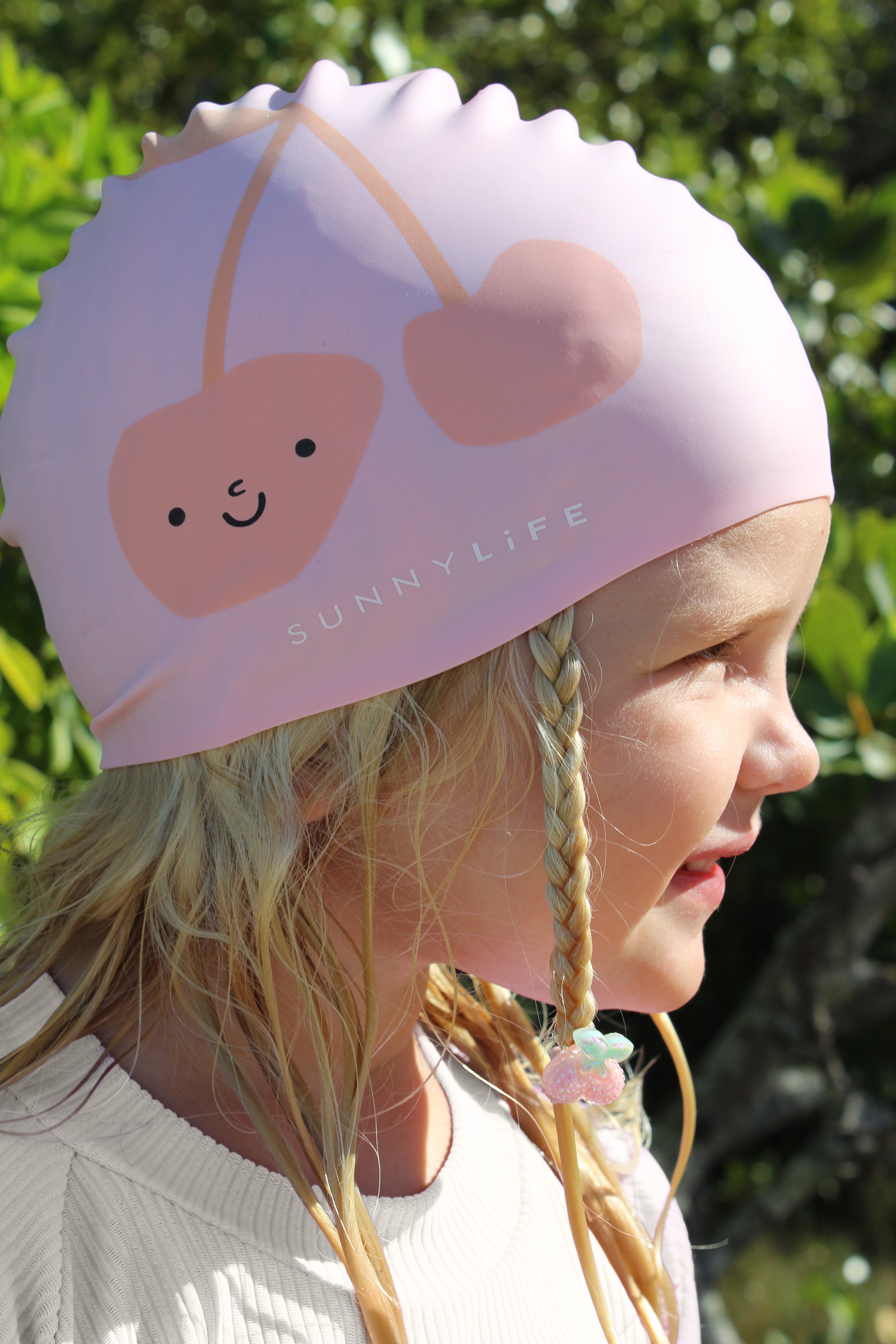 Kids Swimming Cap Cotton Candy Cherry