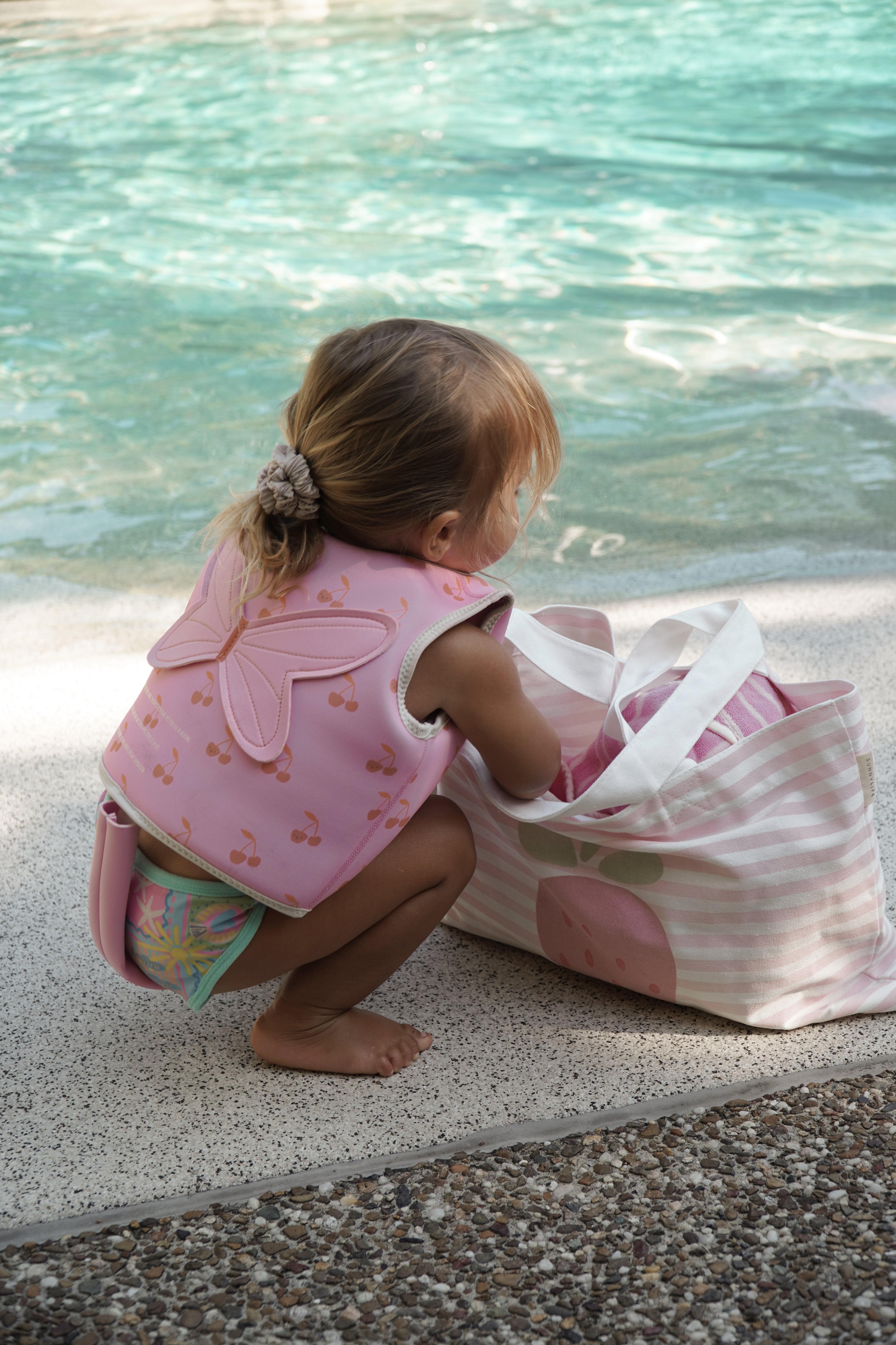 Kids Swim Vest Cotton Candy Cherry