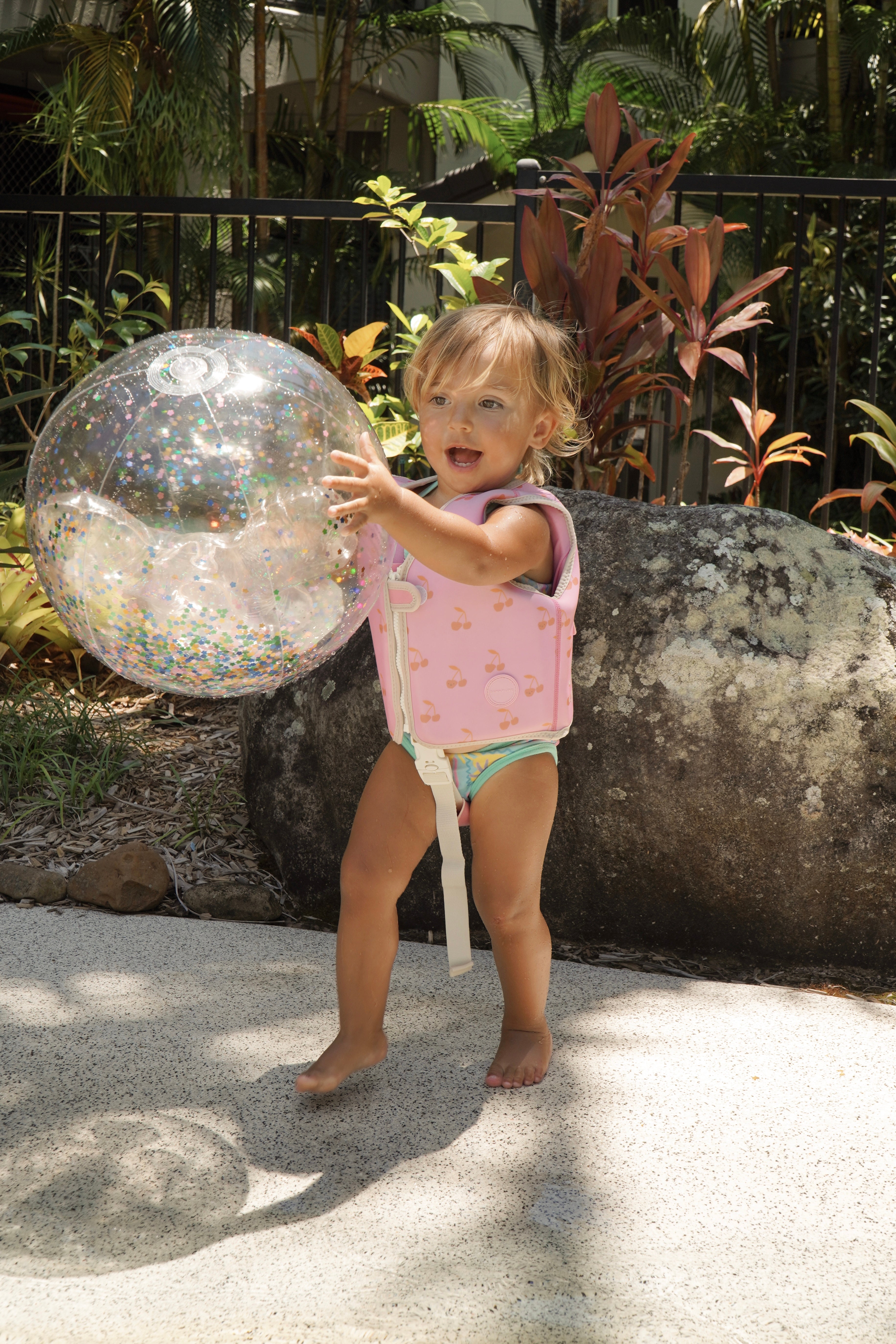 Kids Swim Vest Cotton Candy Cherry