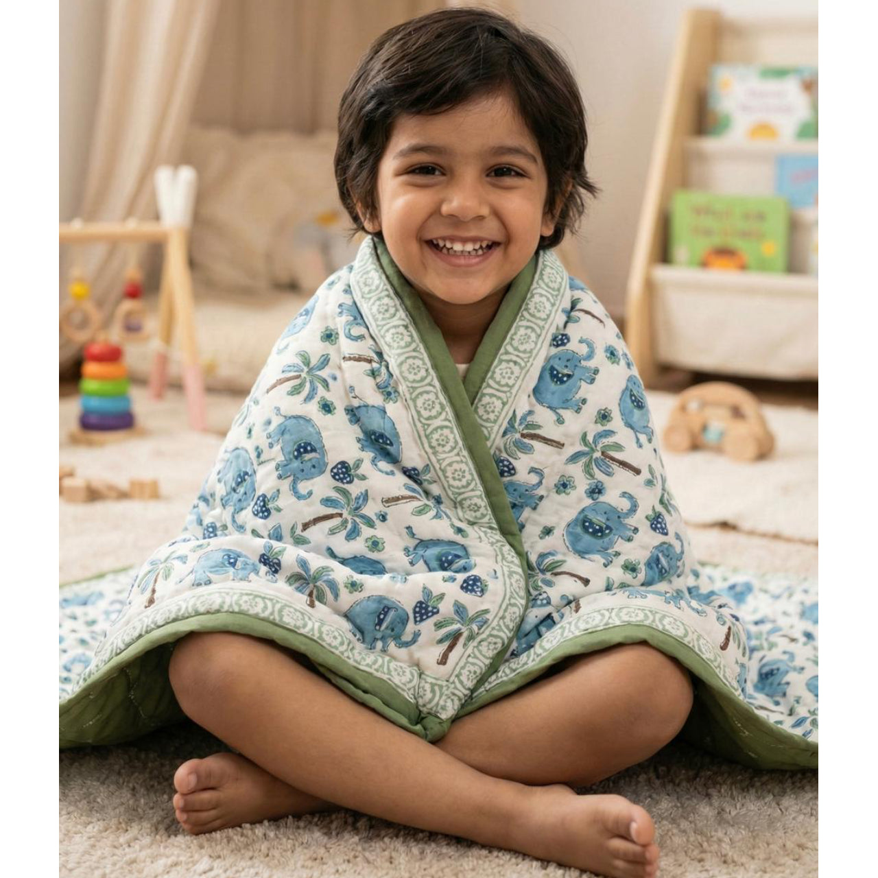 Safari Handblock Printed Quilt