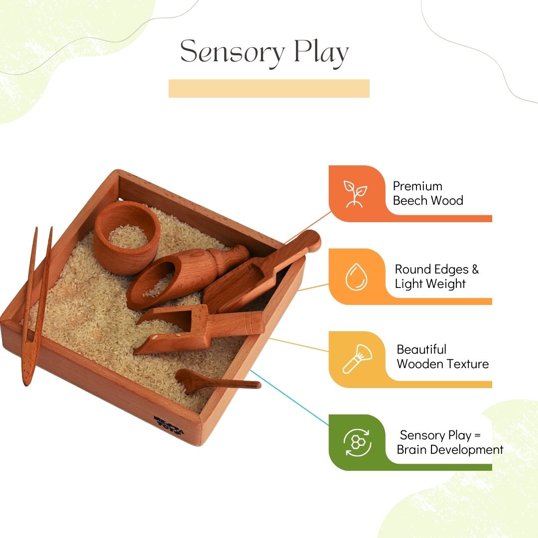 Sensory Wooden Toy Set (6 Pcs) - Totdot