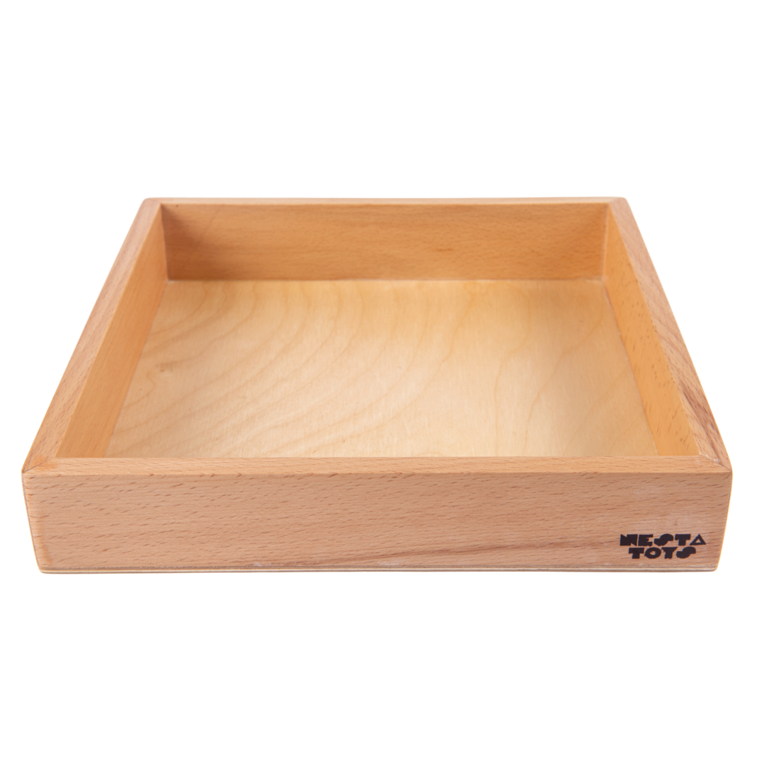 Sensory Wooden Toy Set with Montessori Tray (Beech Wood) - Totdot