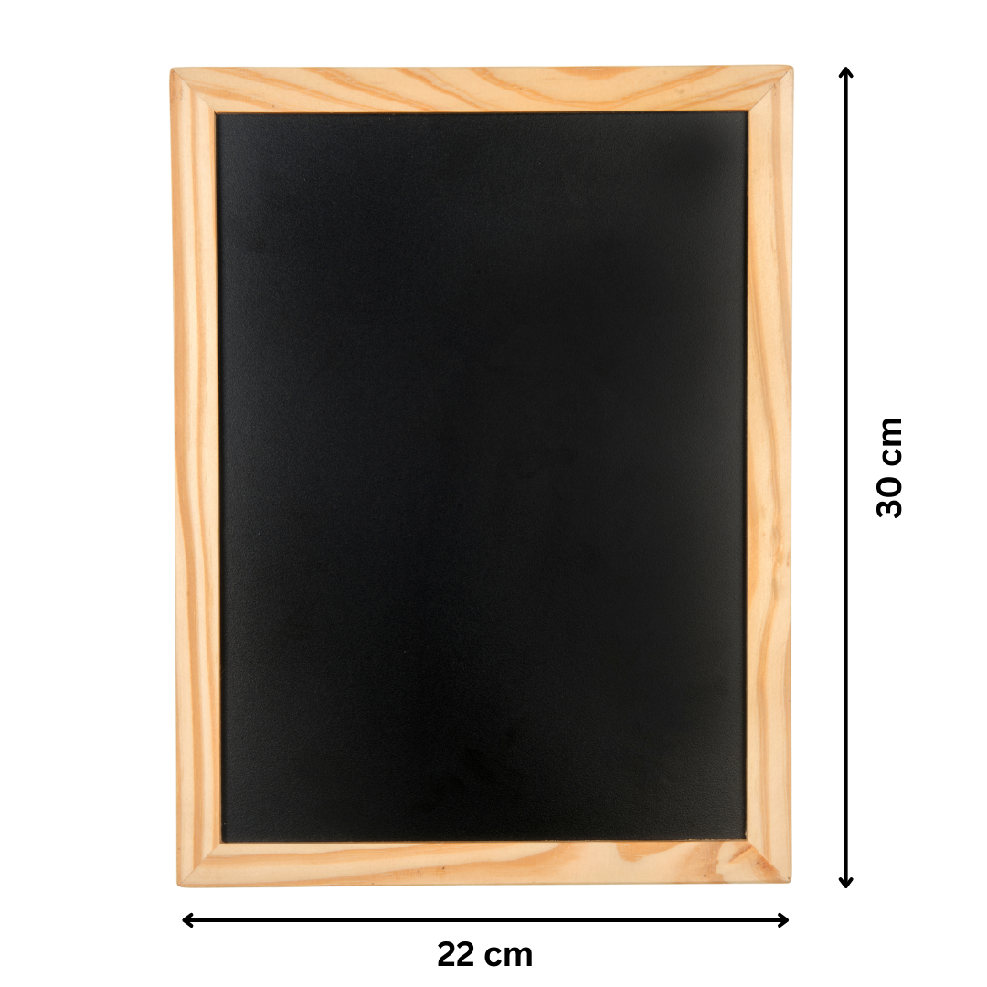 Double Sided Framed Chalkboard | Wooden Slate for Kids