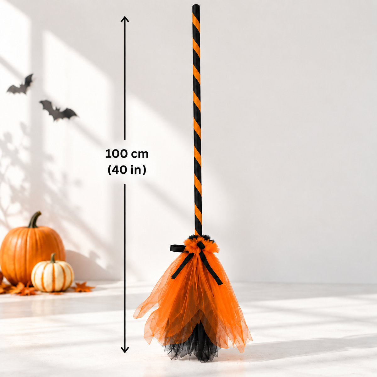 Spooky Spark Brooms – Pumpkin Orange