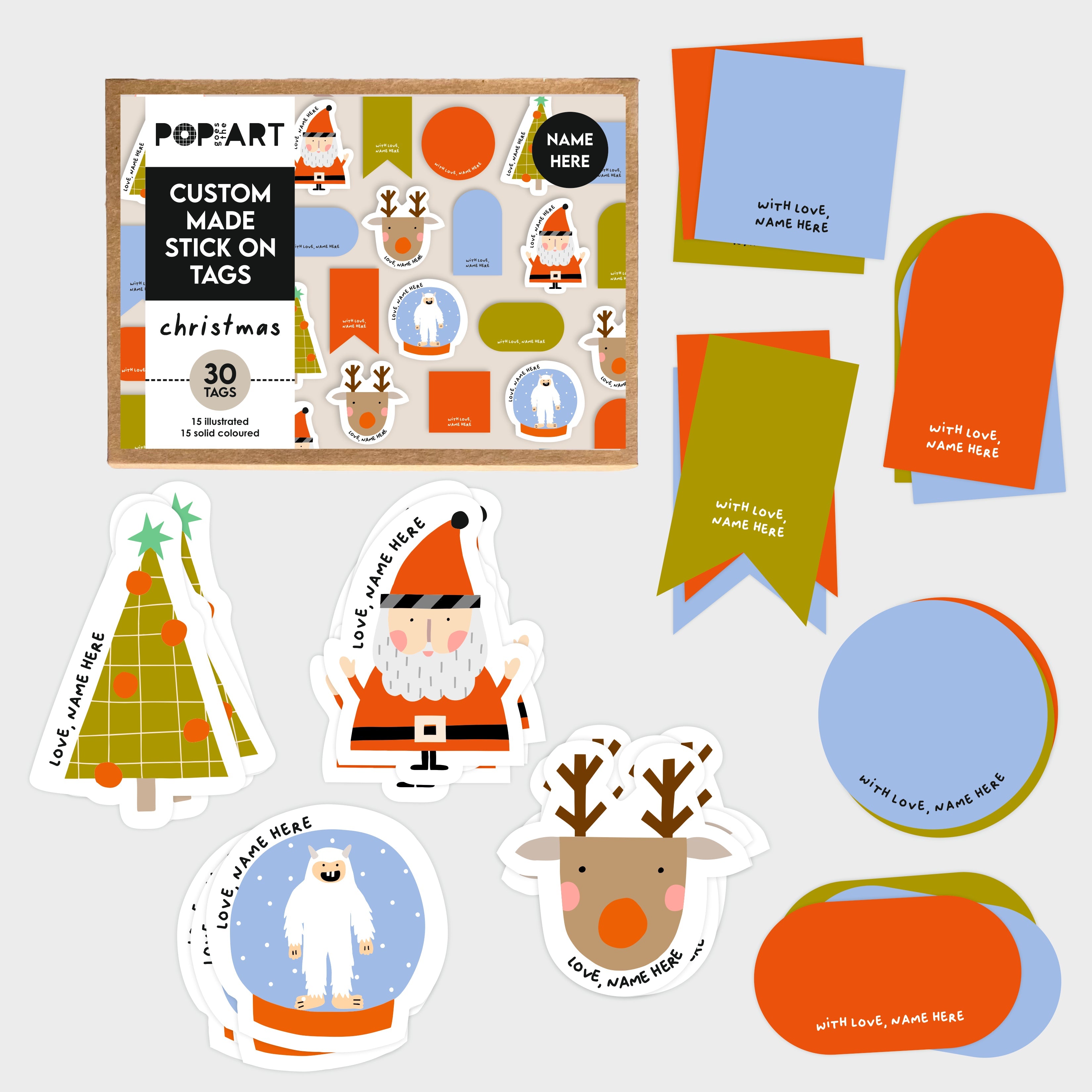 Stick On Tags - Christmas