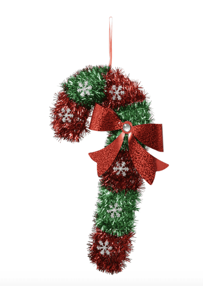 Streamer Candy Cane Ornament