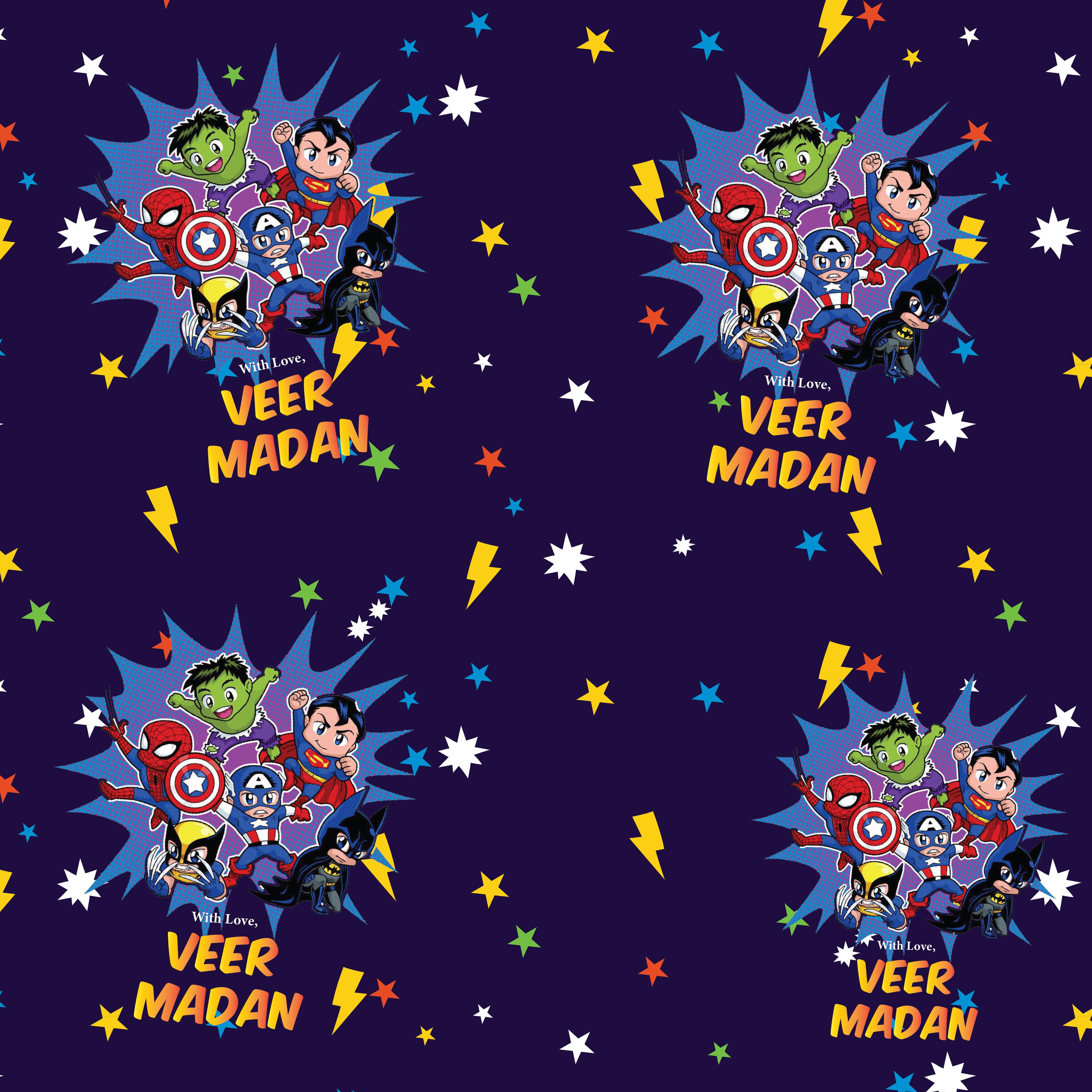 Gift Wrapping Paper  -Superhero Dynasty
