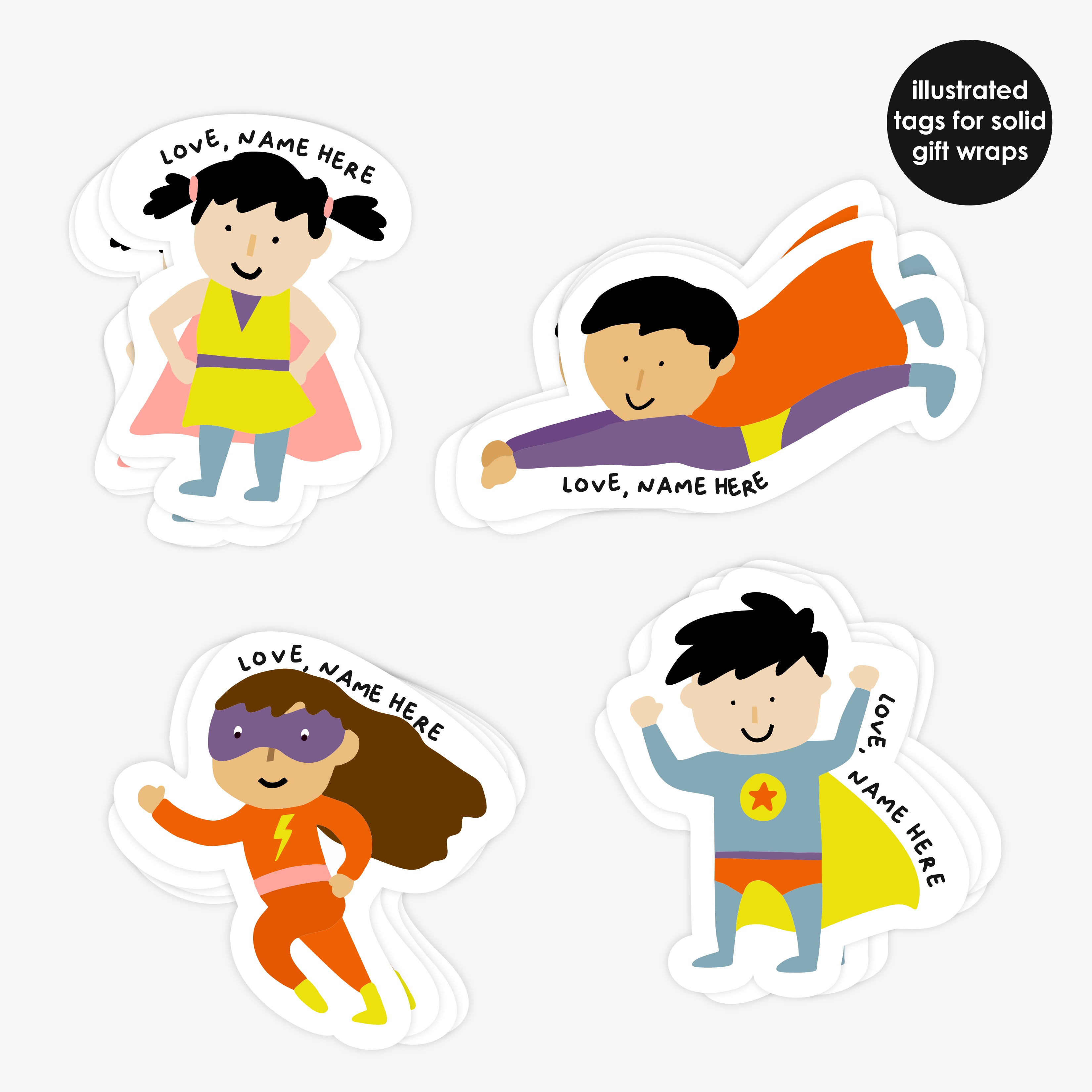 Stick On Tags | Superkids