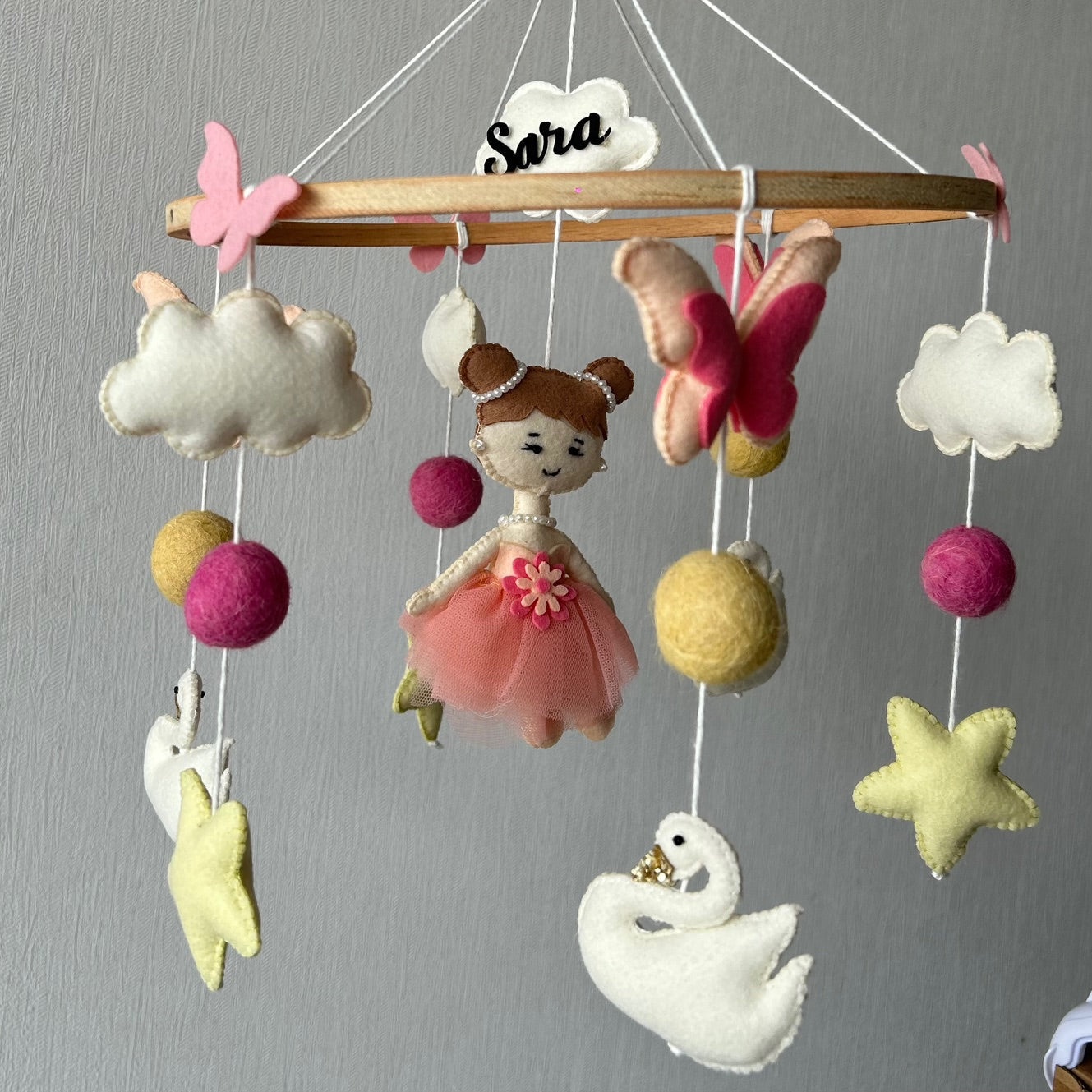 Swan and Fairy Flutter - Cot / Crib Mobile