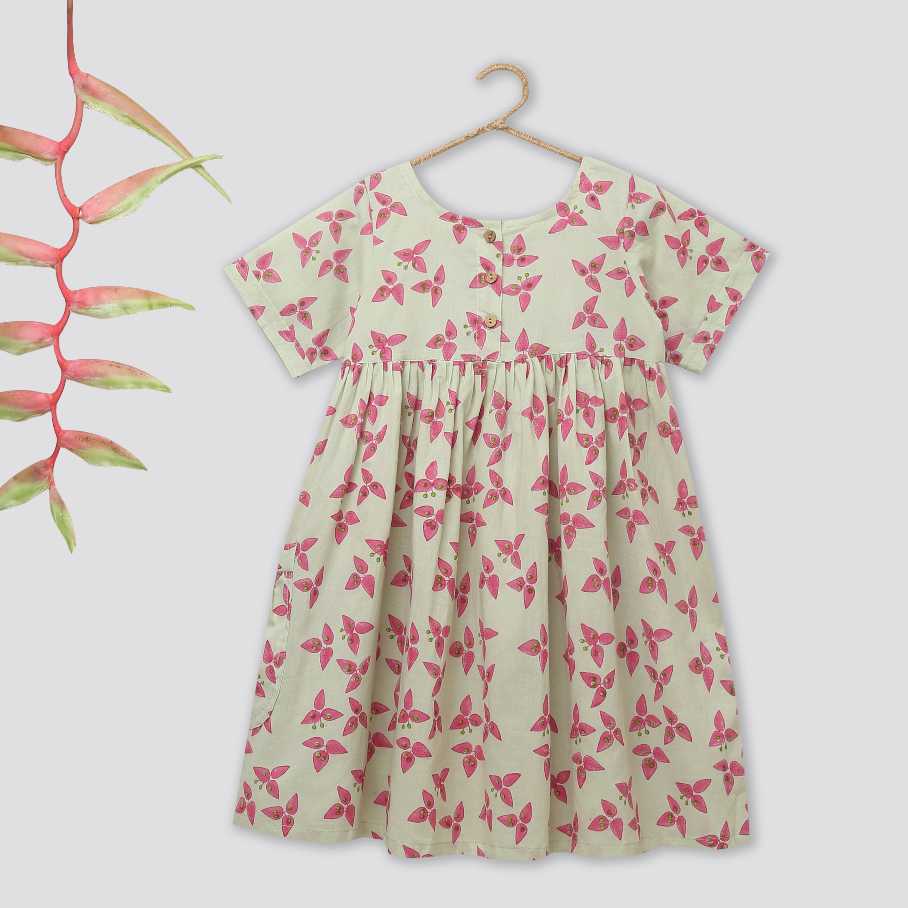 A Cluster of Bougainvillea' - Casual Dress - Totdot