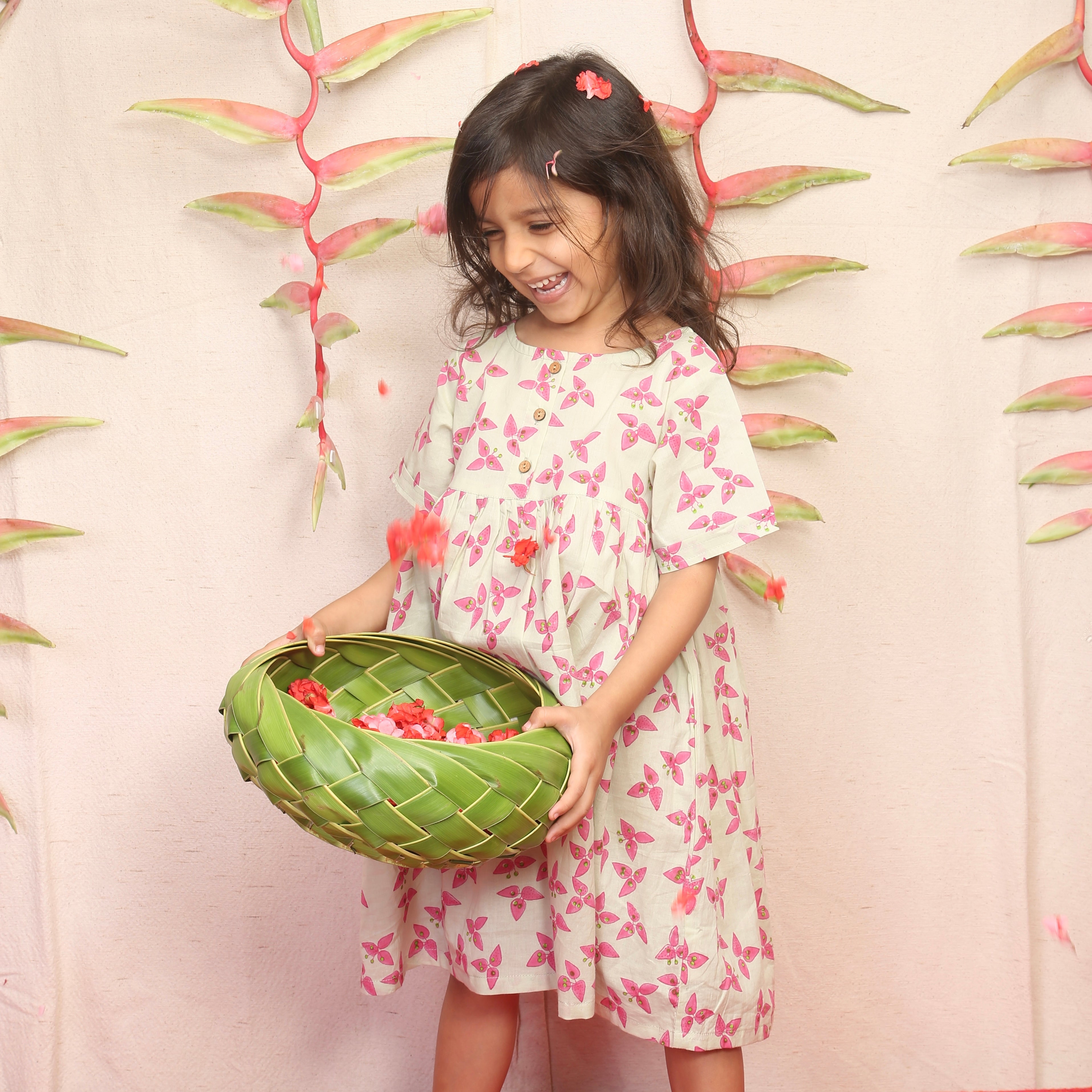 A Cluster of Bougainvillea' - Casual Dress - Totdot