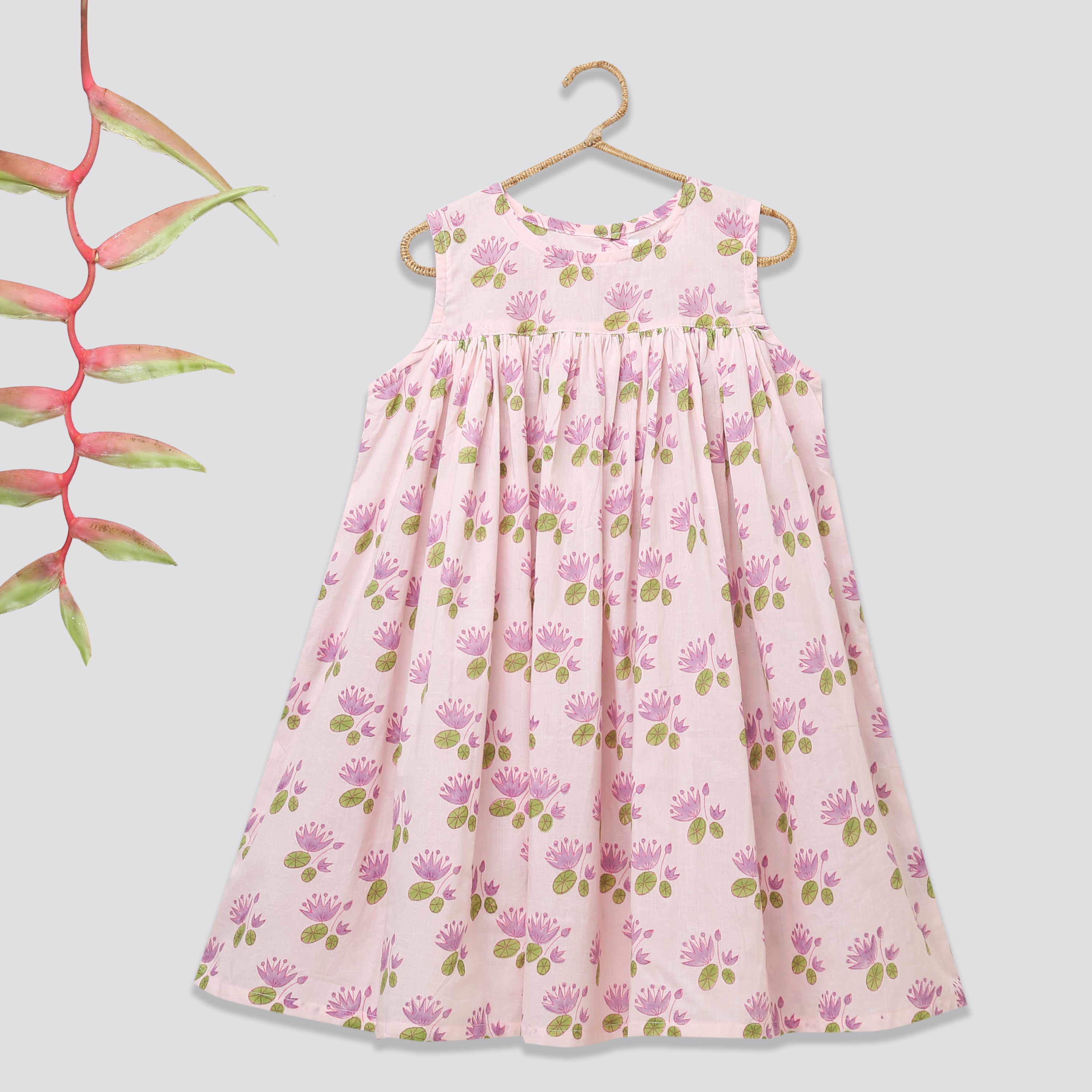 'A Pond of Lotus' - Flared Dress - Totdot