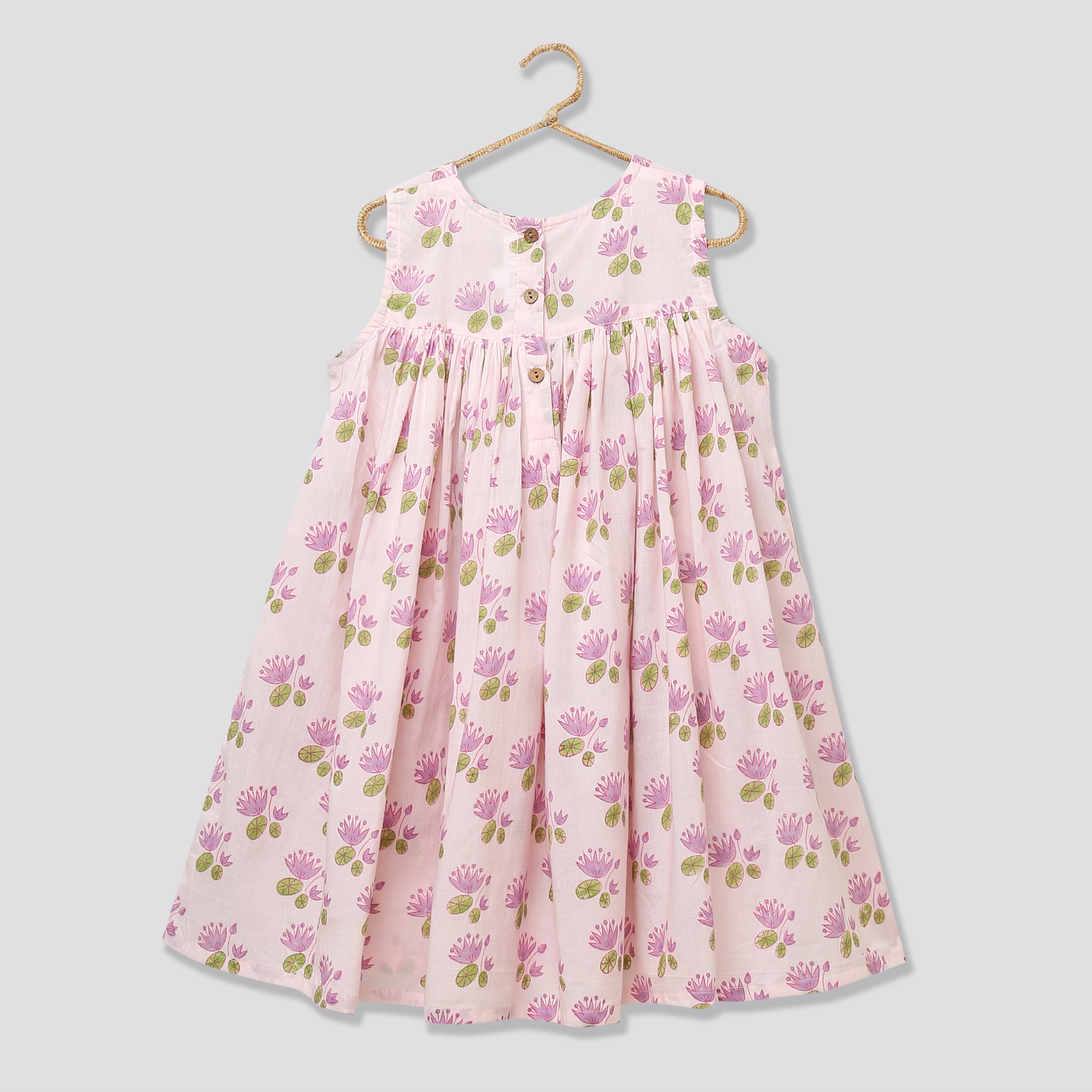 'A Pond of Lotus' - Flared Dress - Totdot