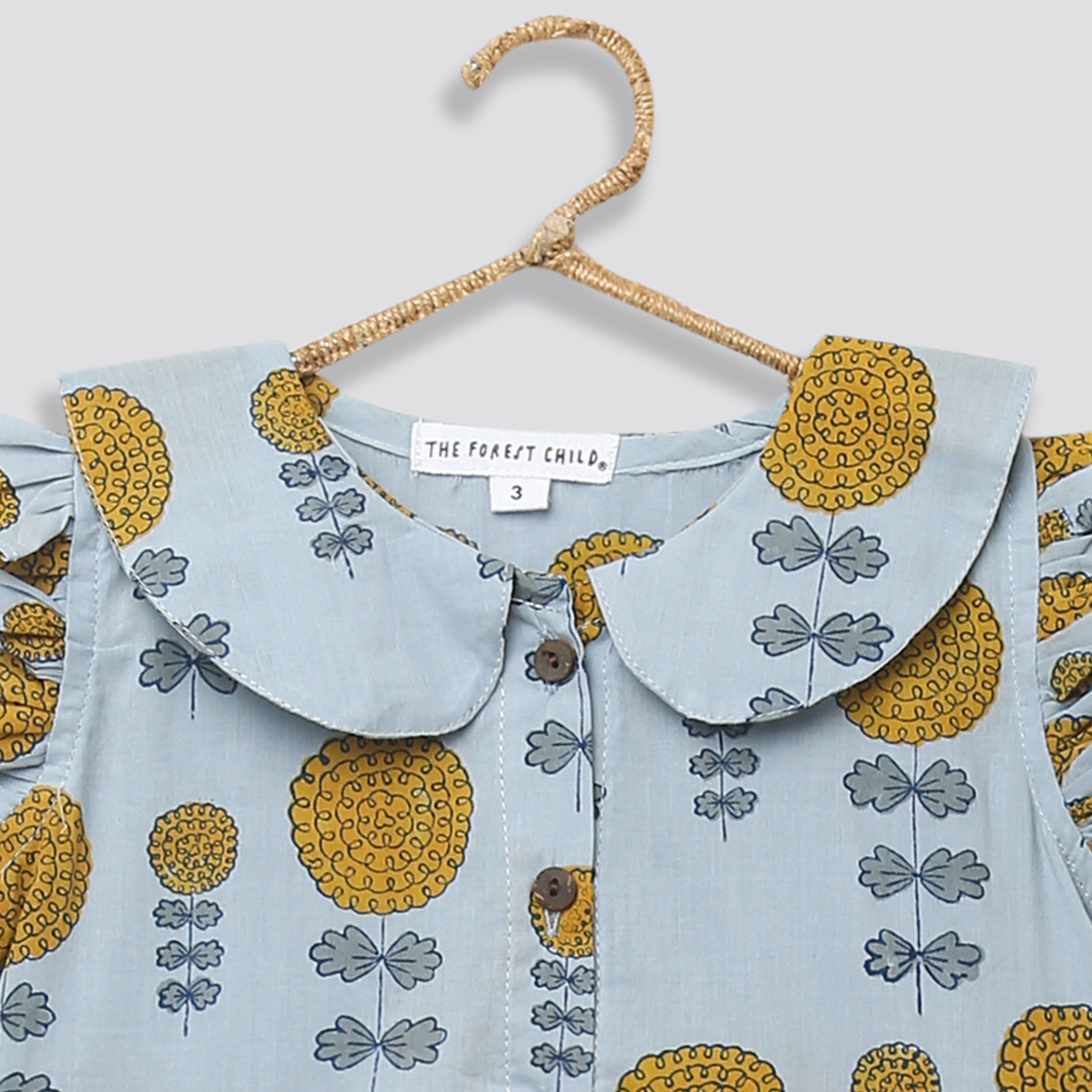 A Garden of Marigold' - Collar Dress - Totdot