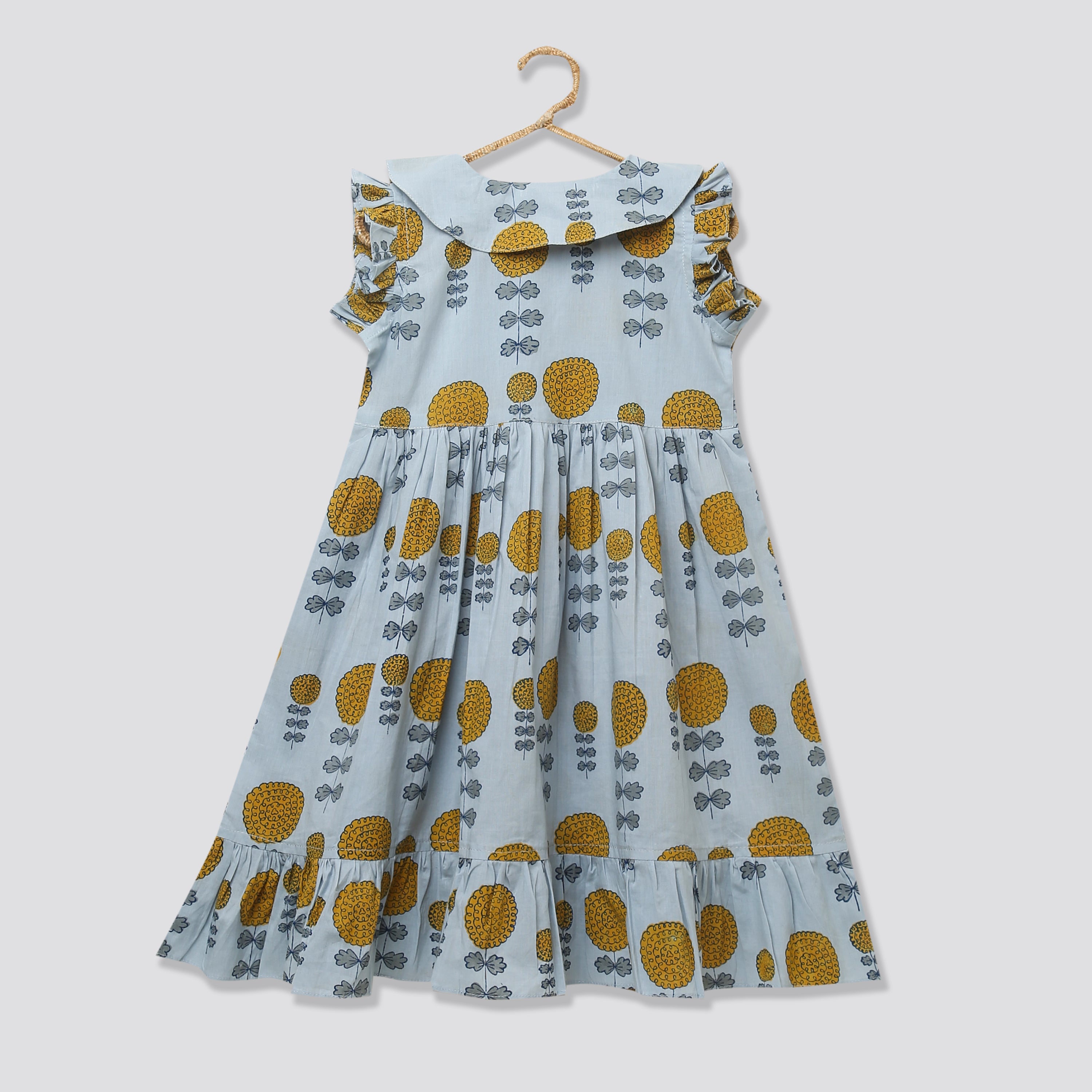 A Garden of Marigold' - Collar Dress - Totdot