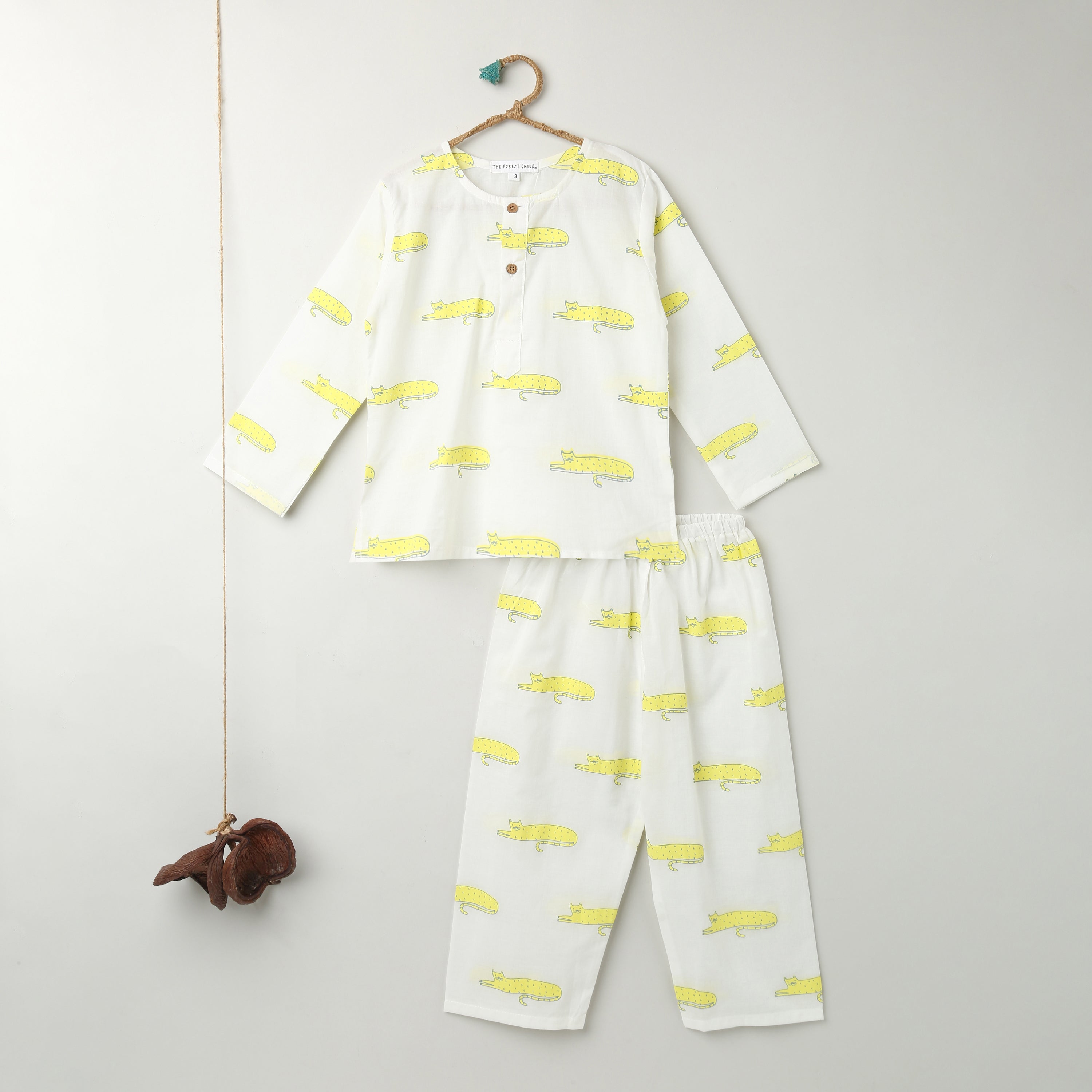 A Clowder of Cats' Kurta Pyjama Set