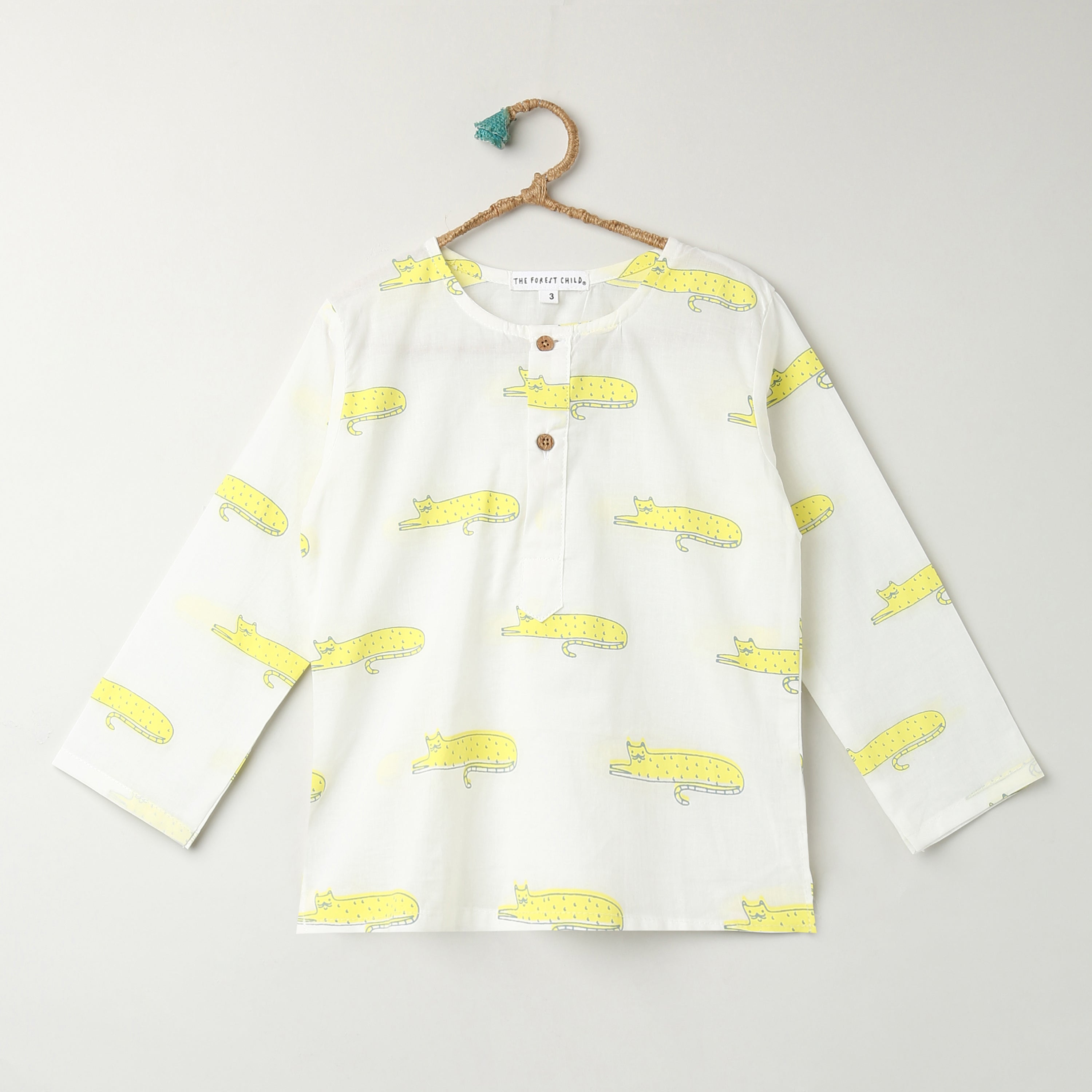 A Clowder of Cats' Kurta Pyjama Set