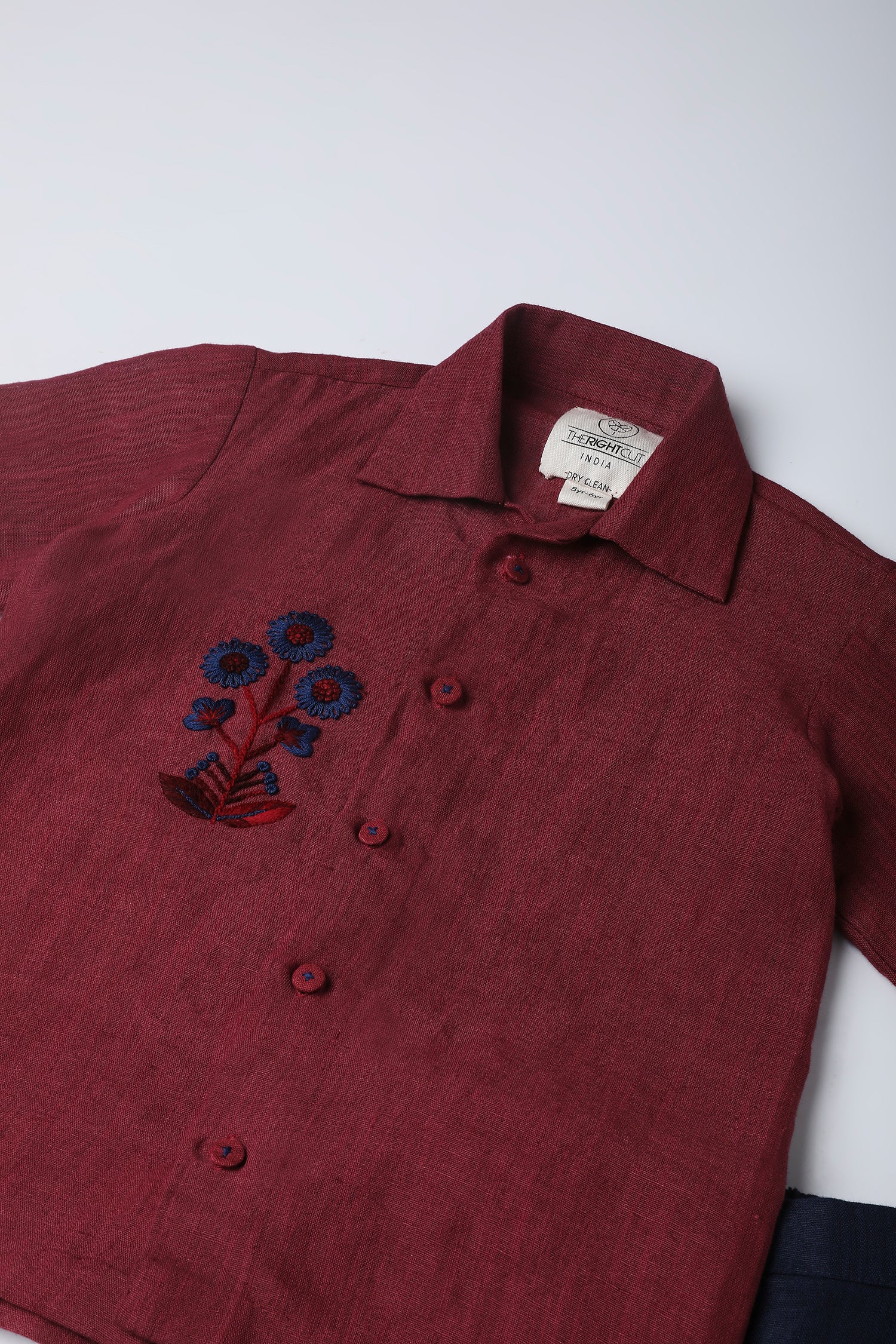 Earthy red floral shirt - Totdot