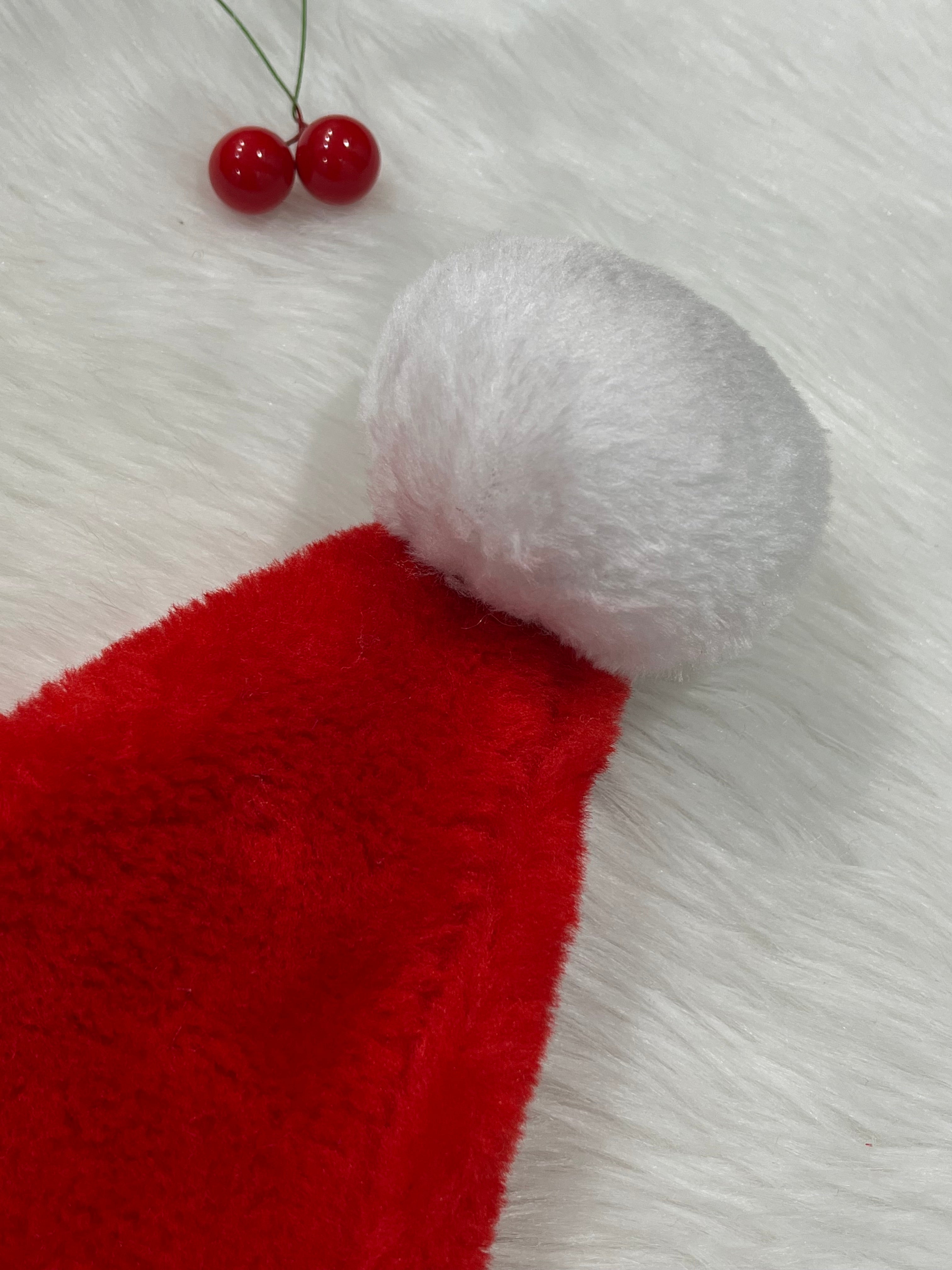 Thick Plush Santa Hat - Adults