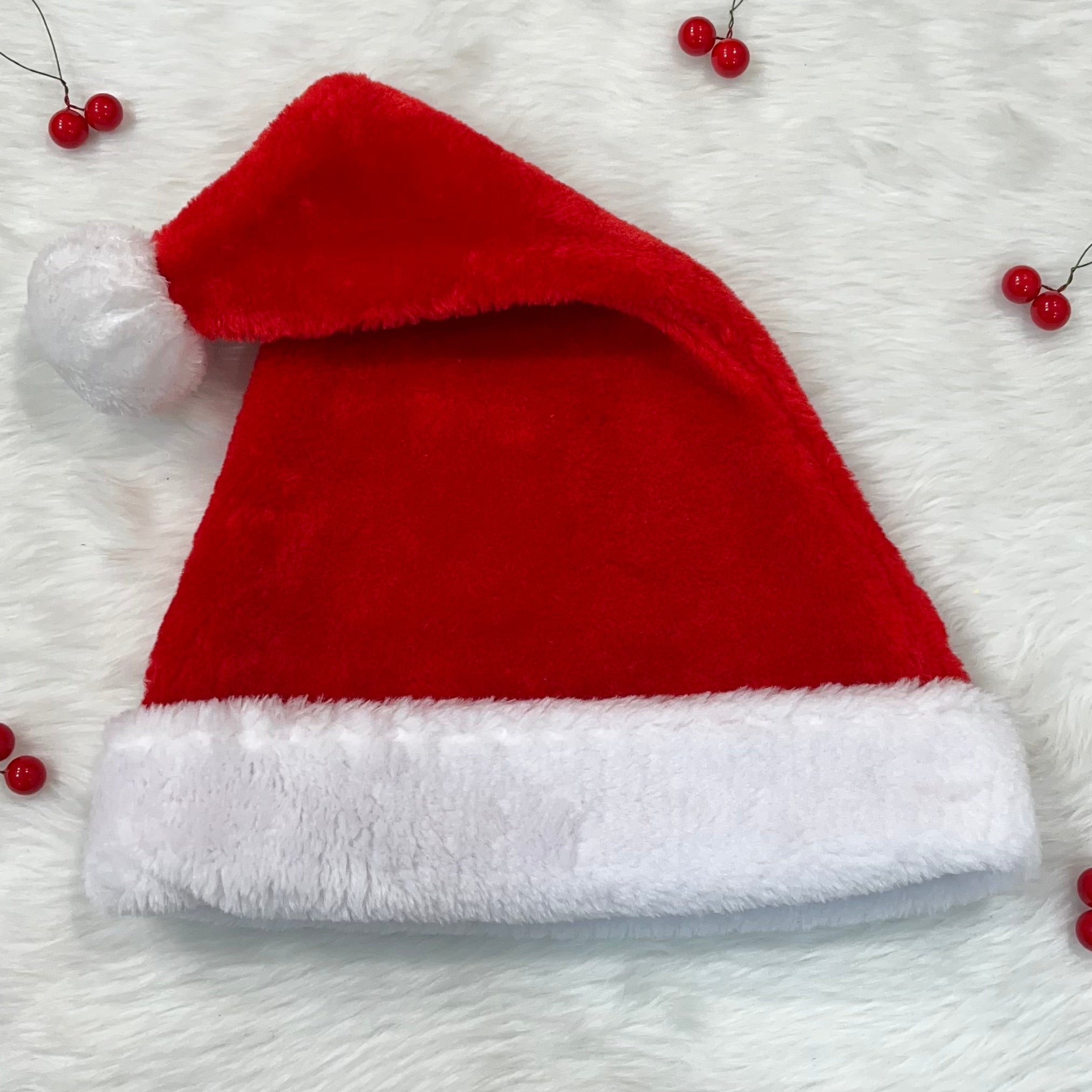 Thick Plush Santa Hat - Adults