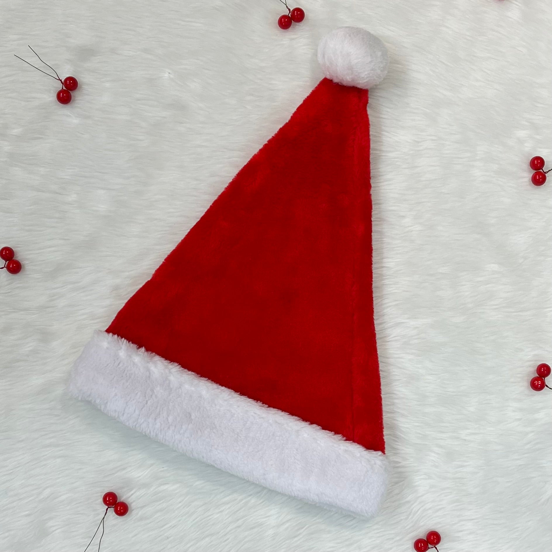 Thick Plush Santa Hat - Adults