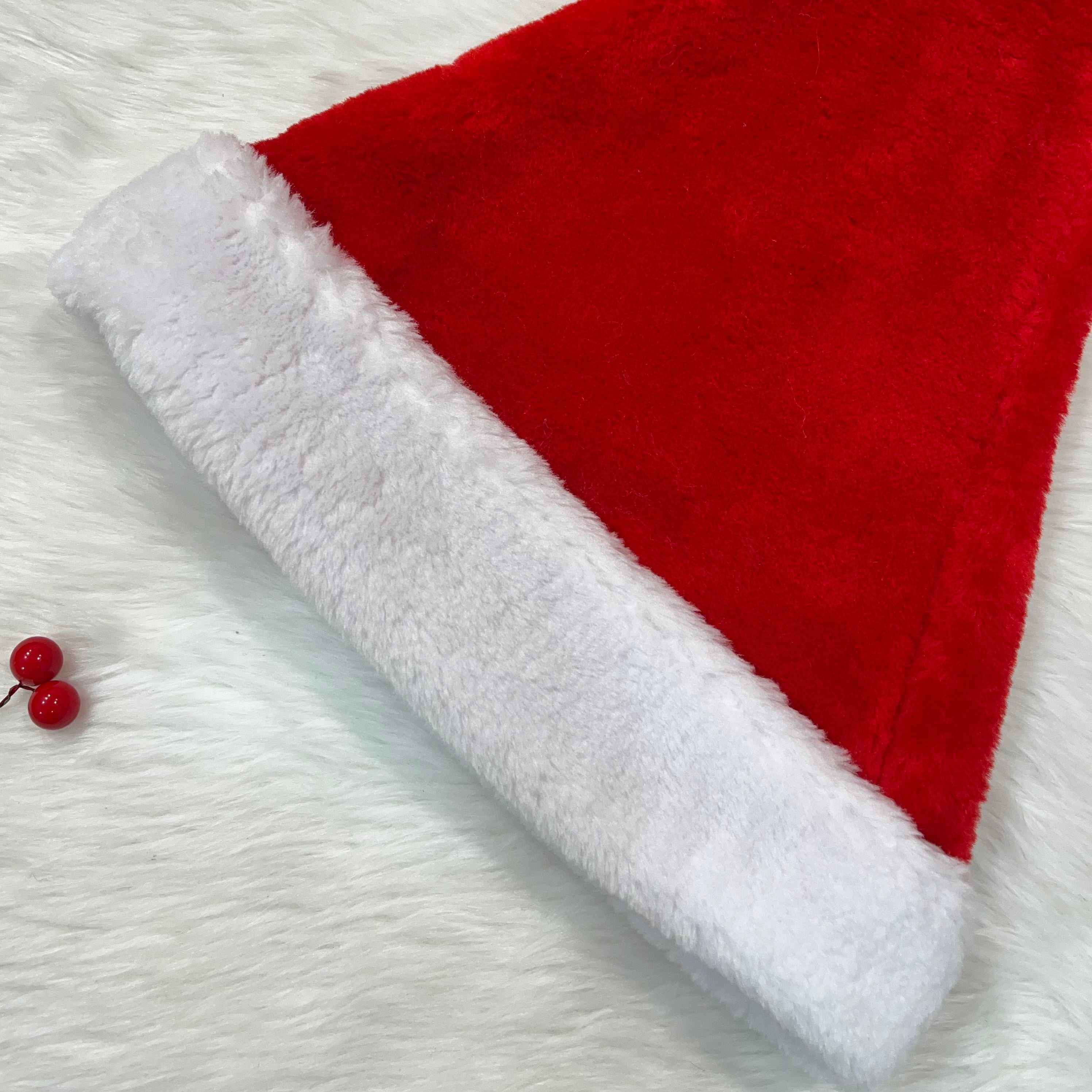 Thick Plush Santa Hat - Adults