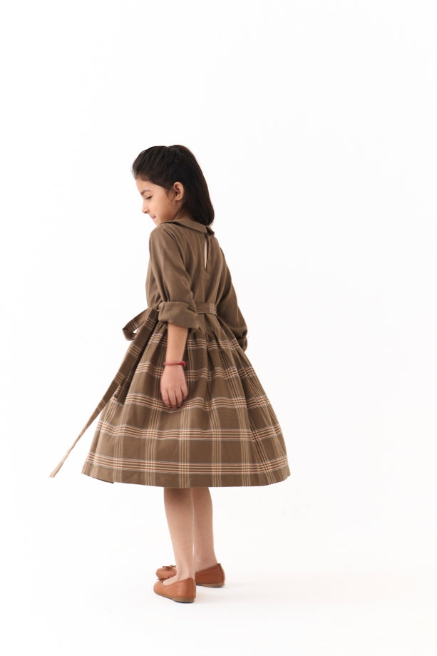 PETER PAN CEADR CHECK COLLAR DRESS